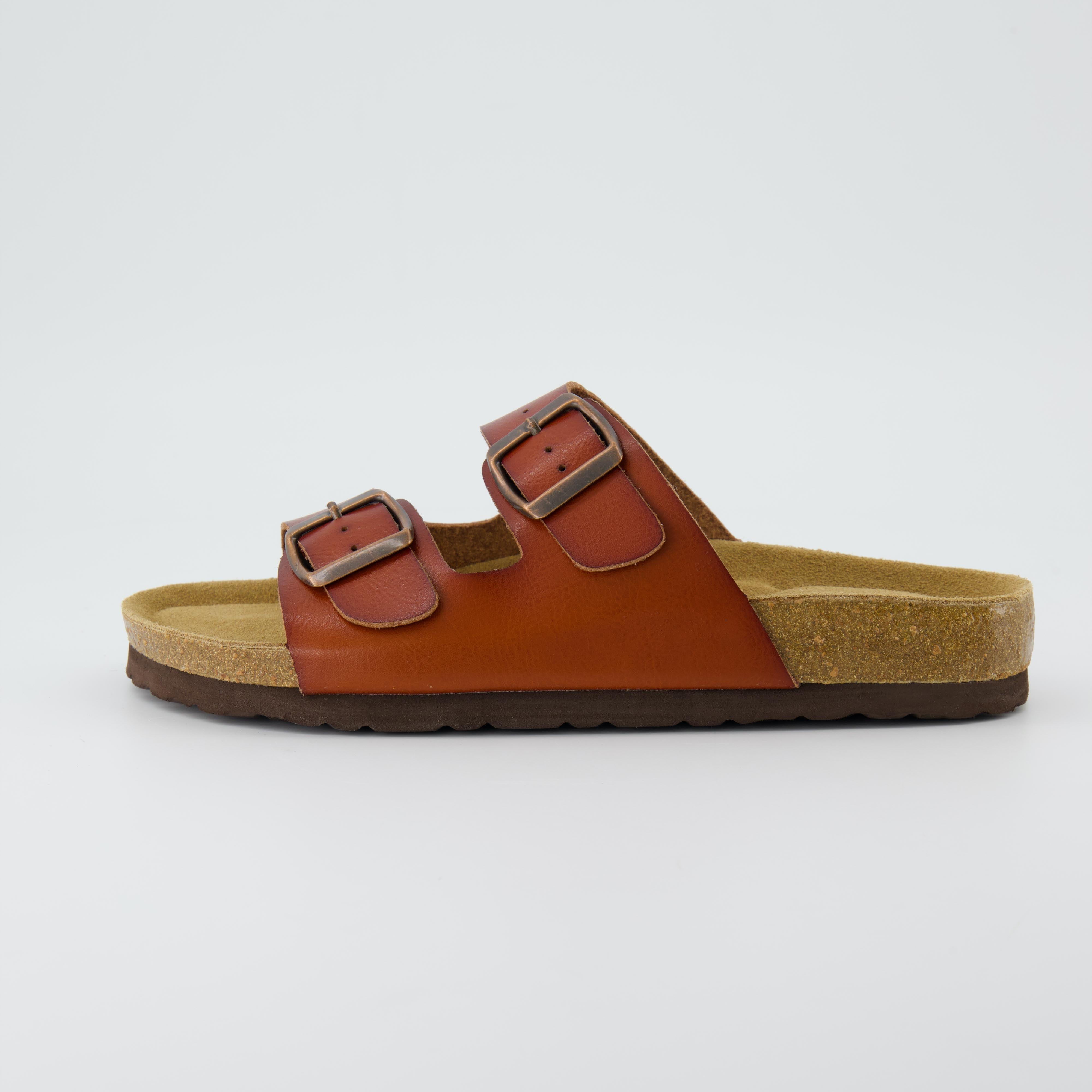 Lane Cork Footbed Sandal Whiskey