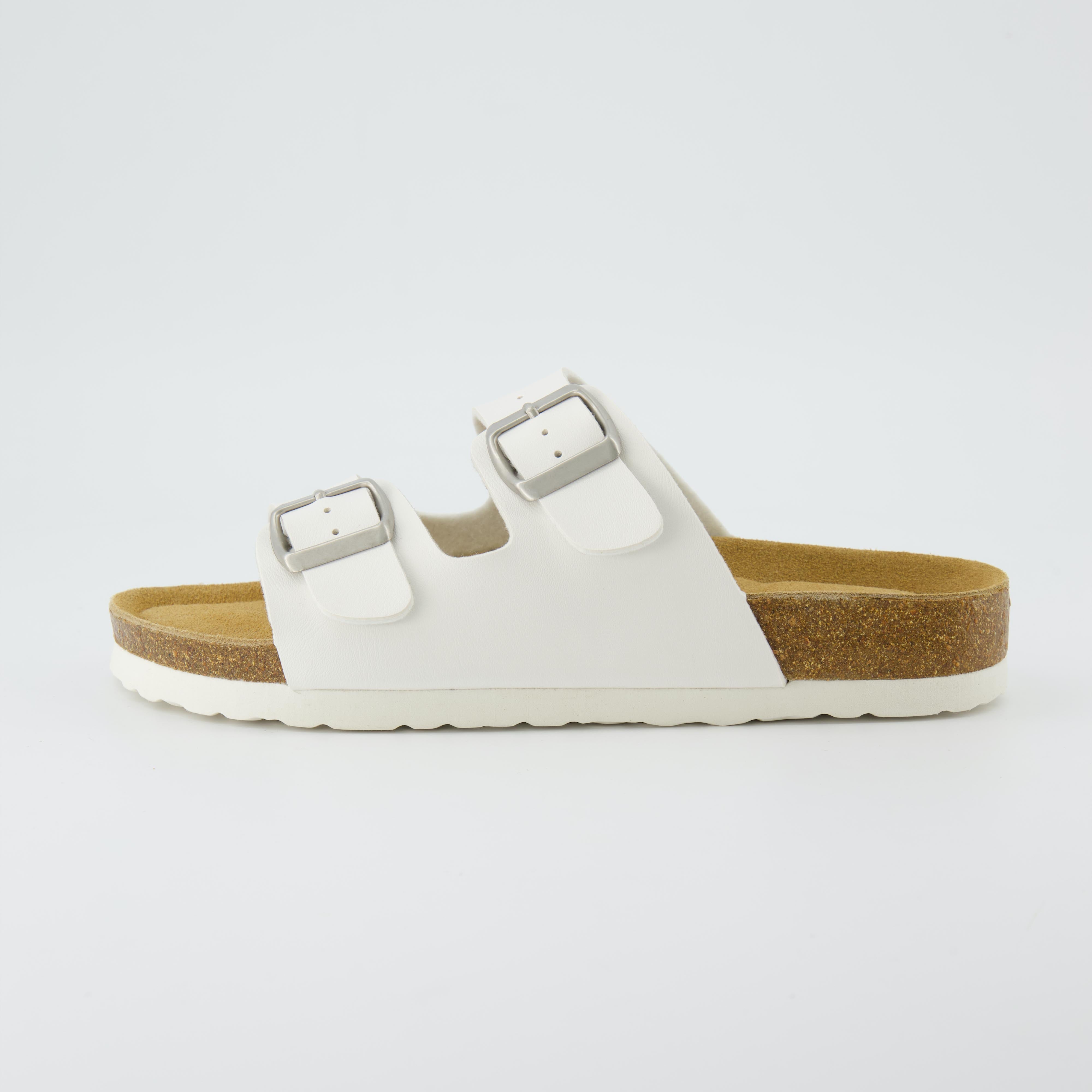 Lane Cork Footbed Sandal White