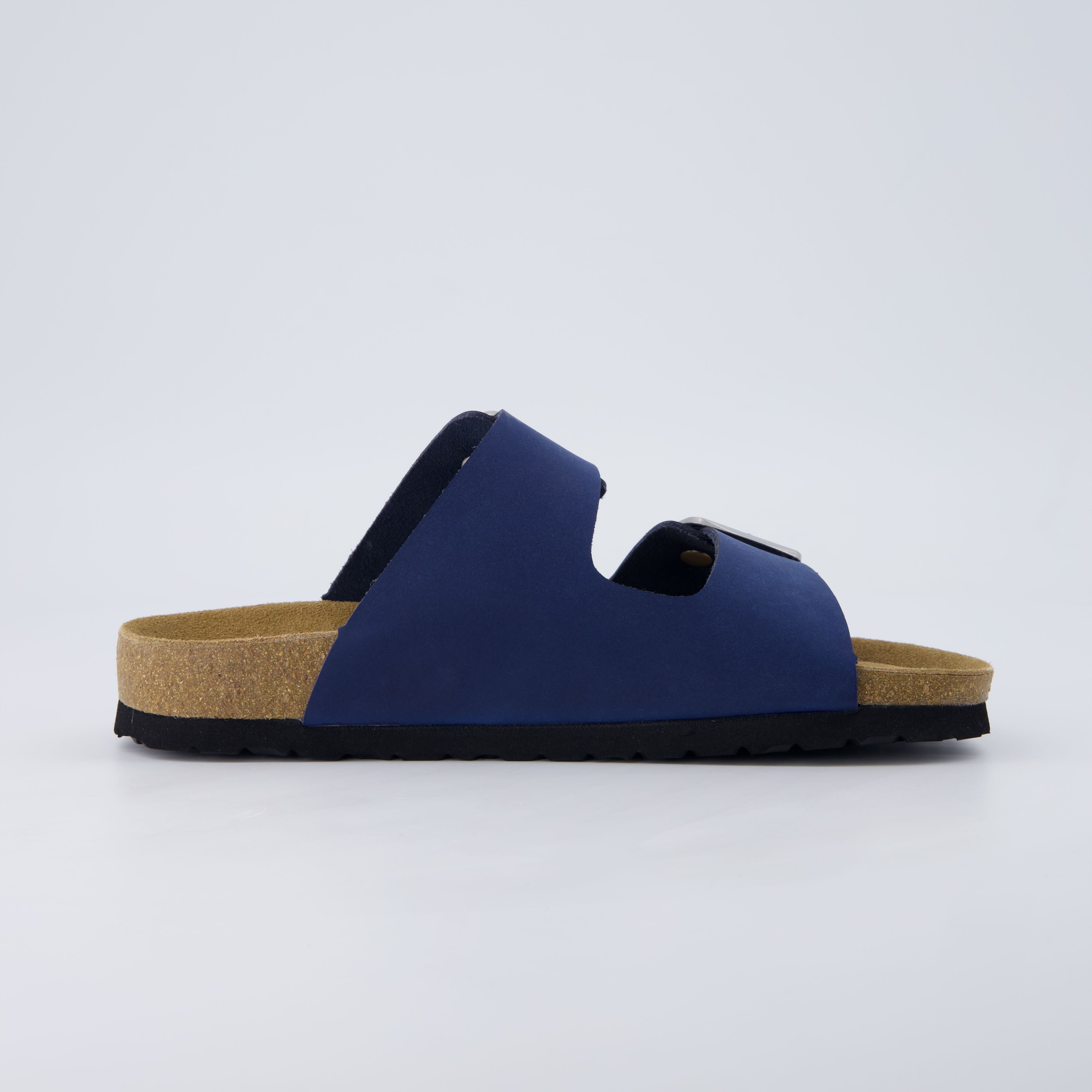 Laz Genuine Suede Slides Navy