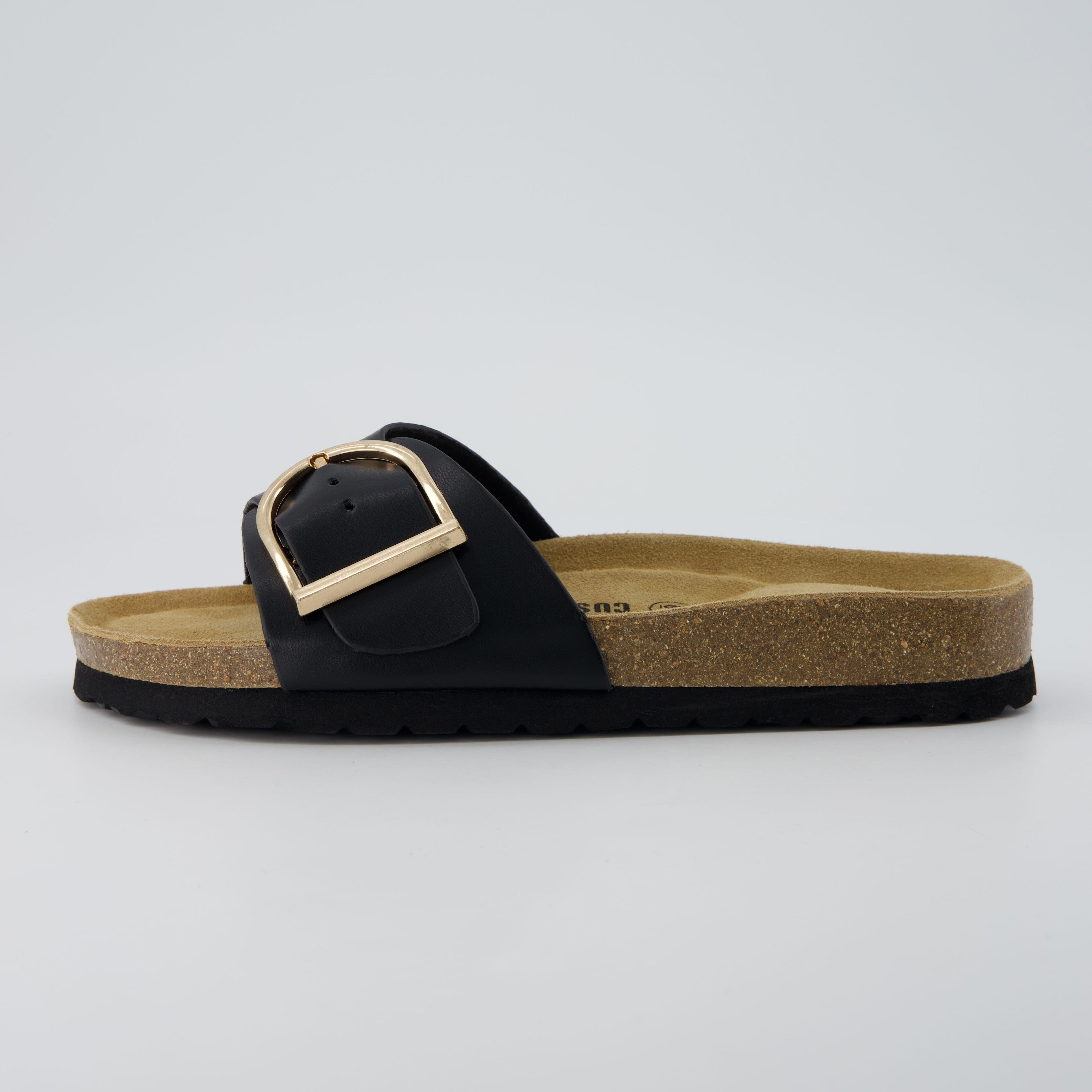 Leeds Cork Sandal Black