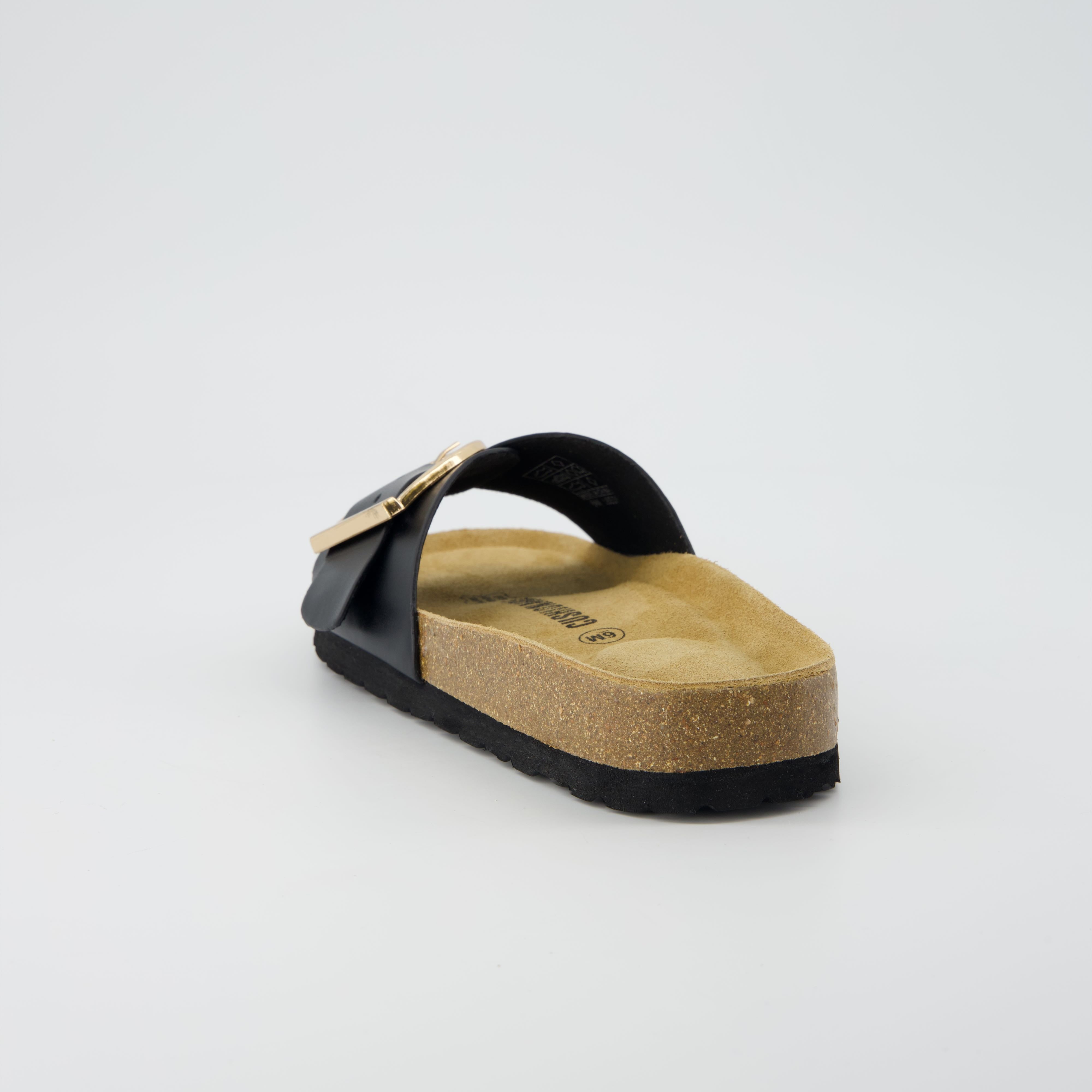 Leeds Cork Sandal Black