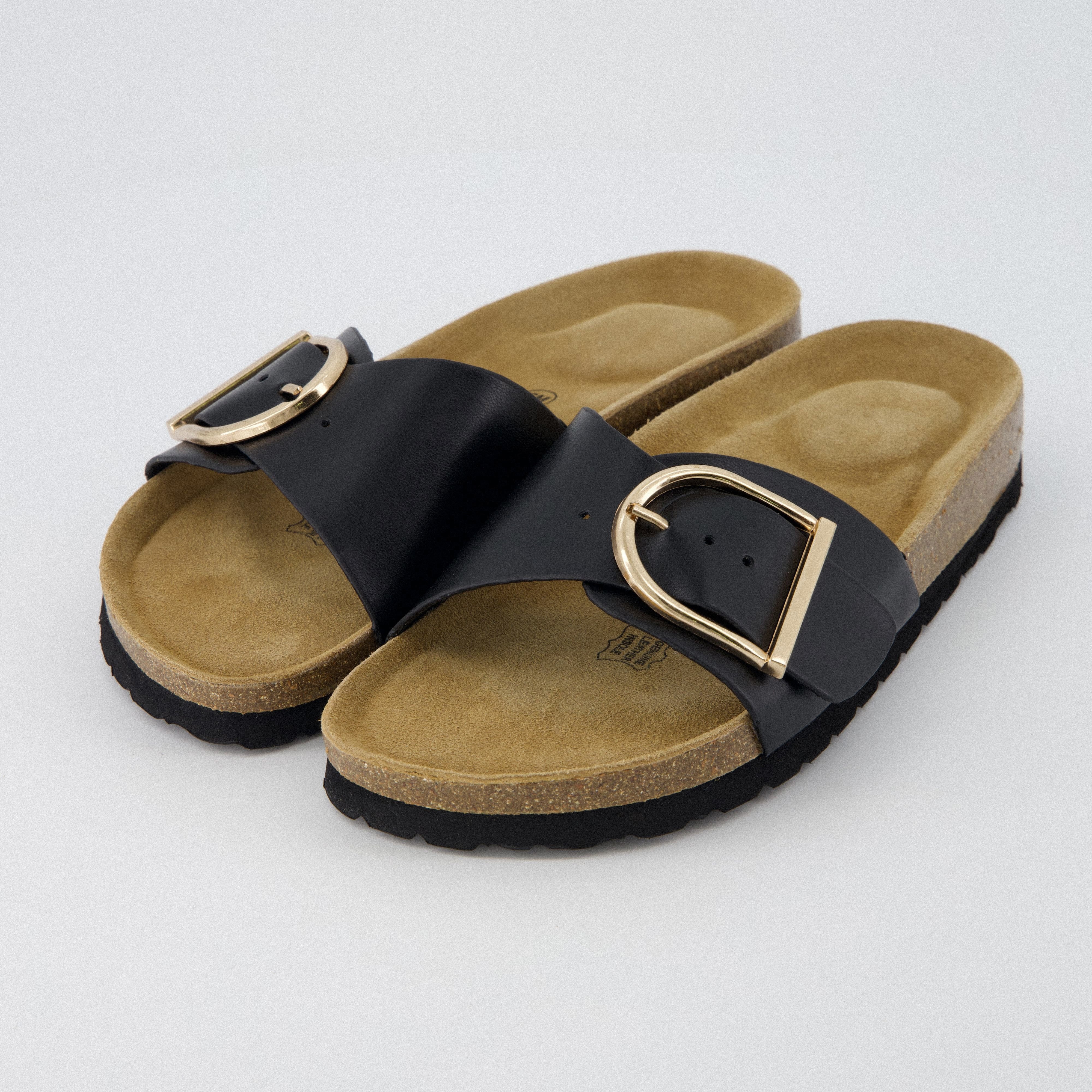 Leeds Cork Sandal Black