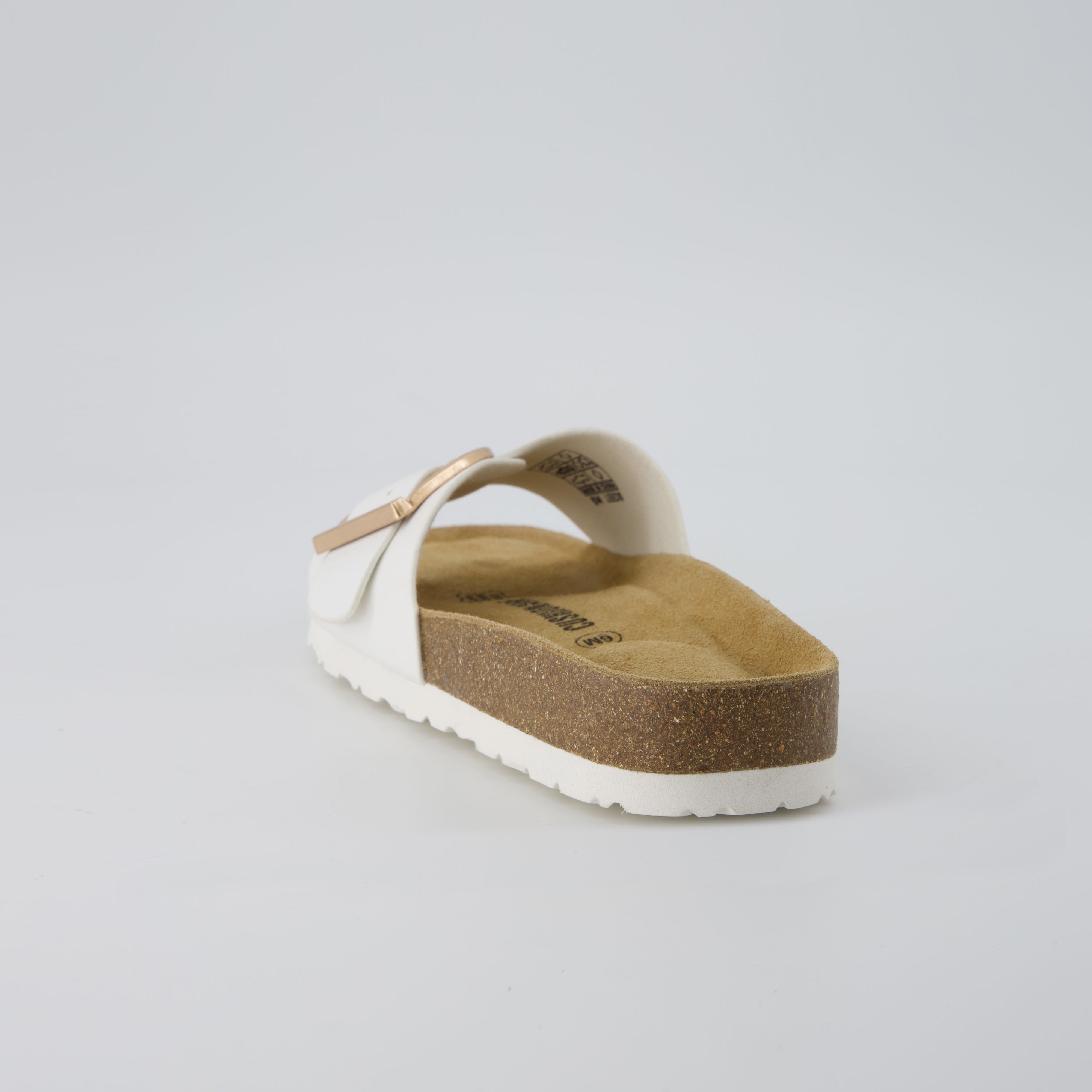 Leeds Cork Sandal White