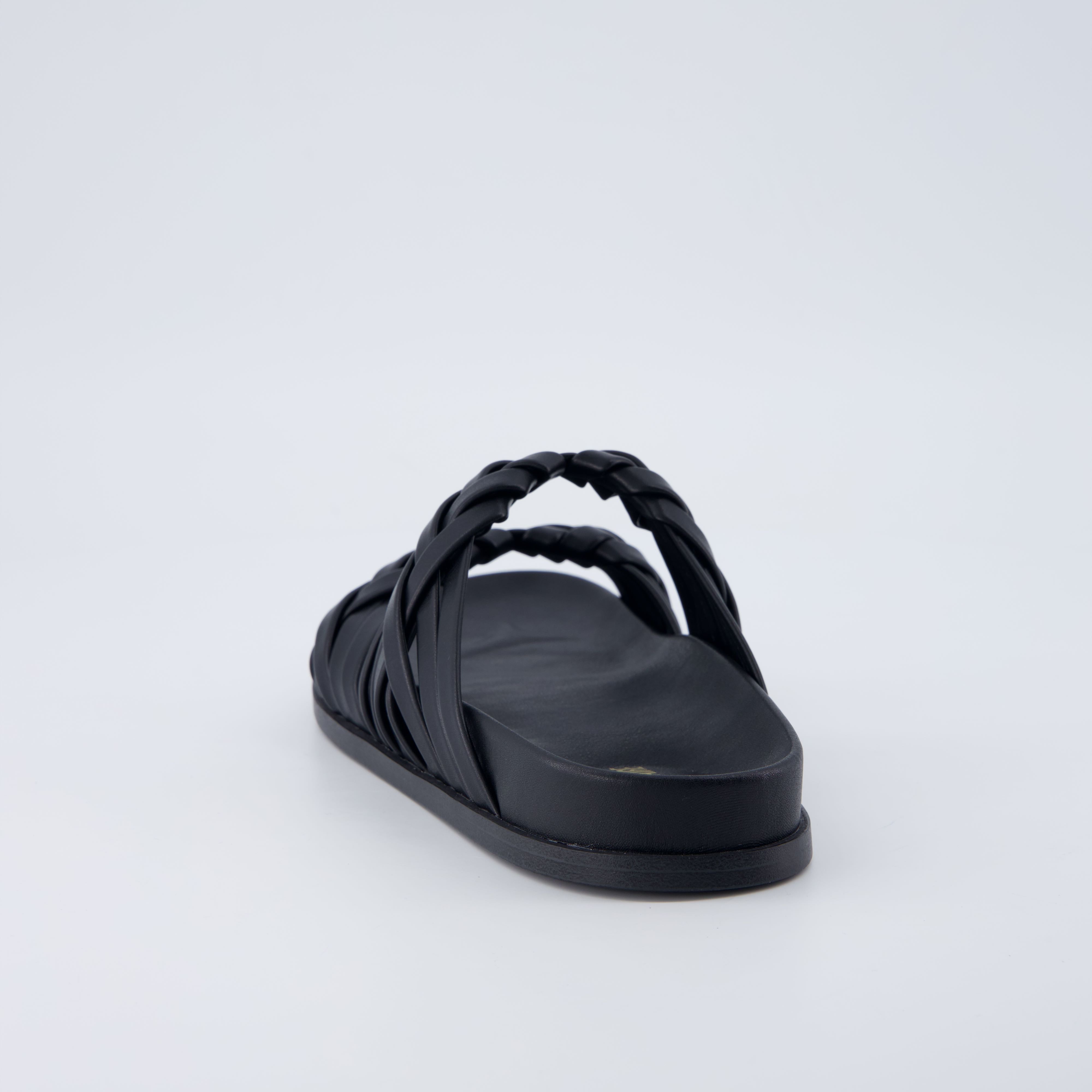 Lens Braided Strap Sandals Black