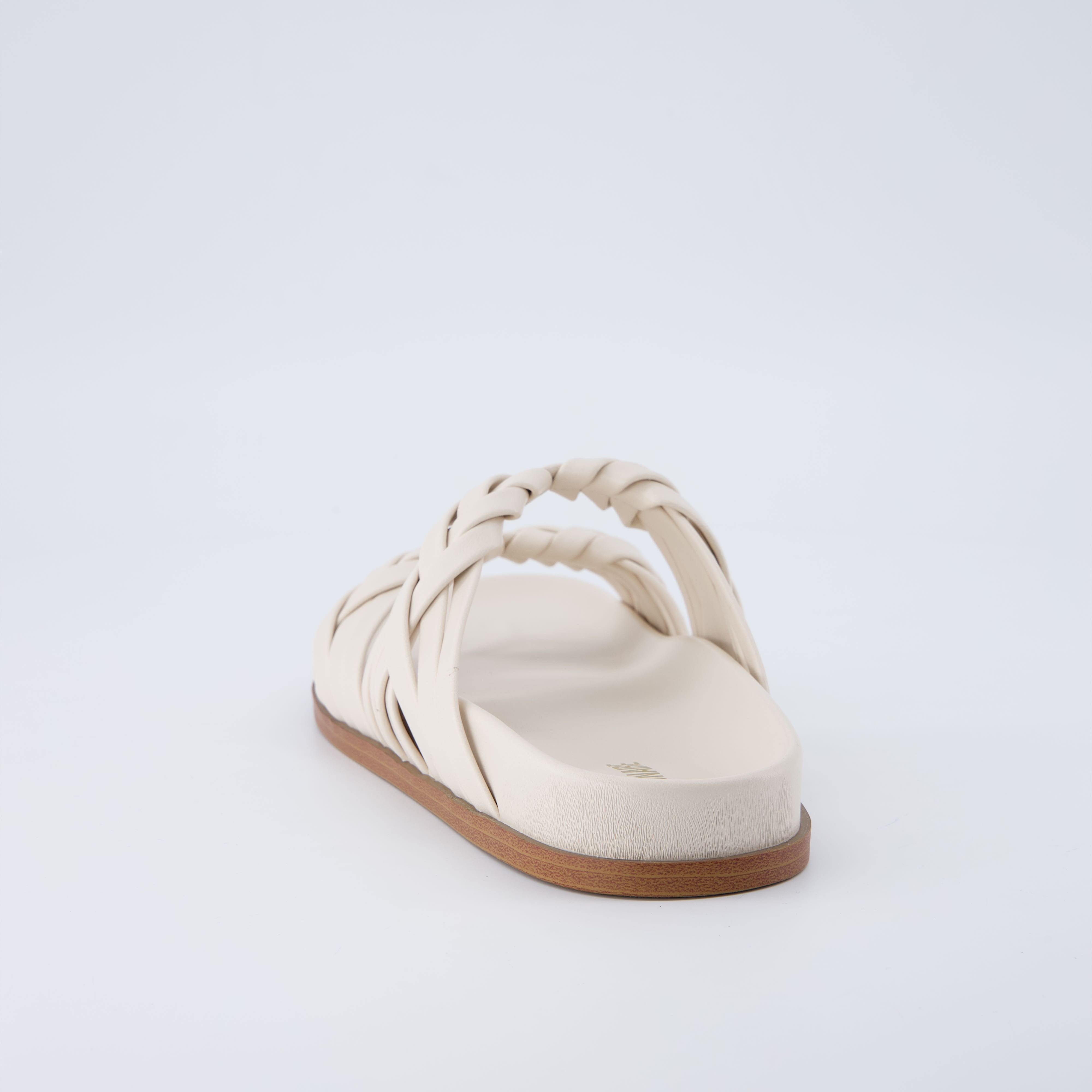 Lens Braided Strap Sandals Cream