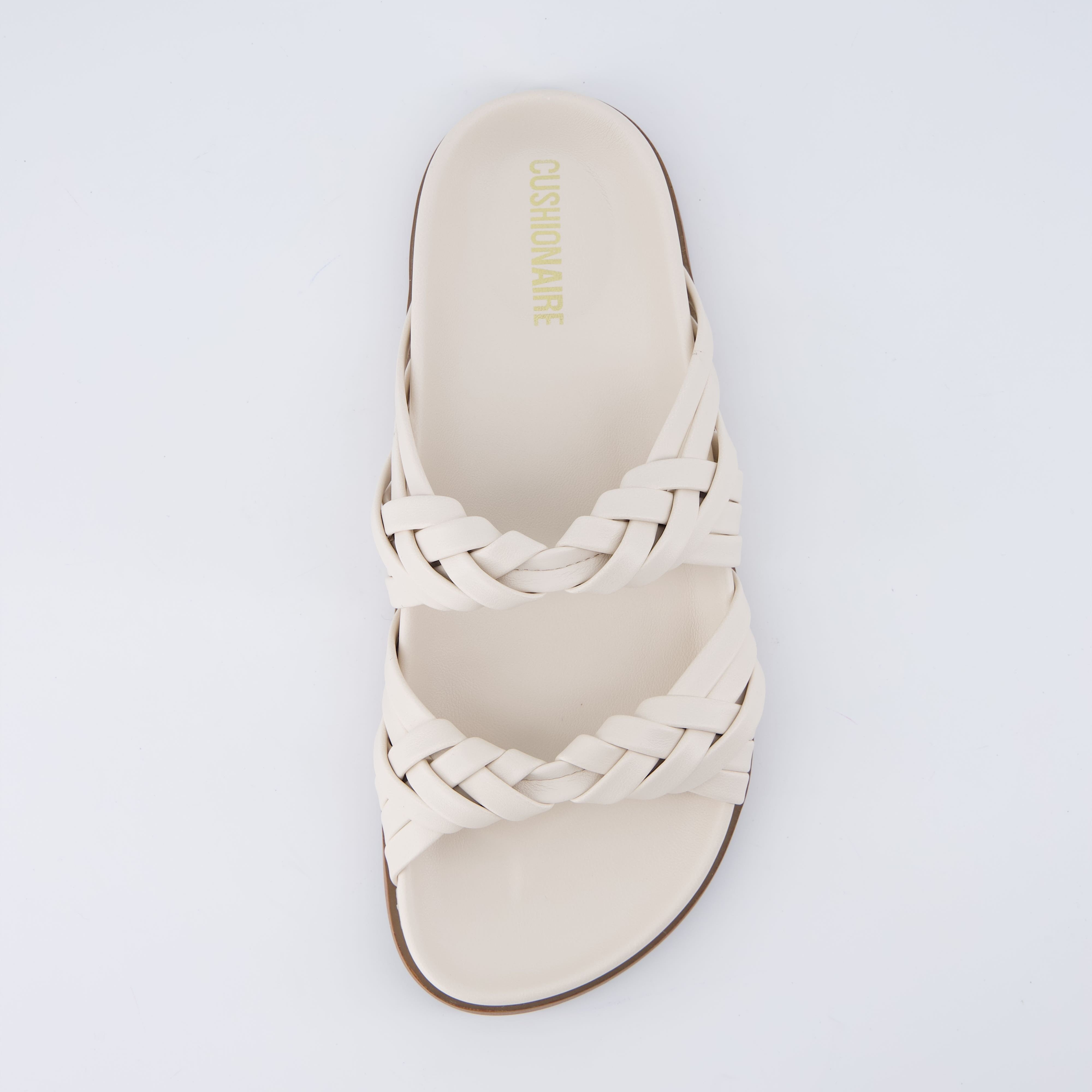 Lens Braided Strap Sandals Cream