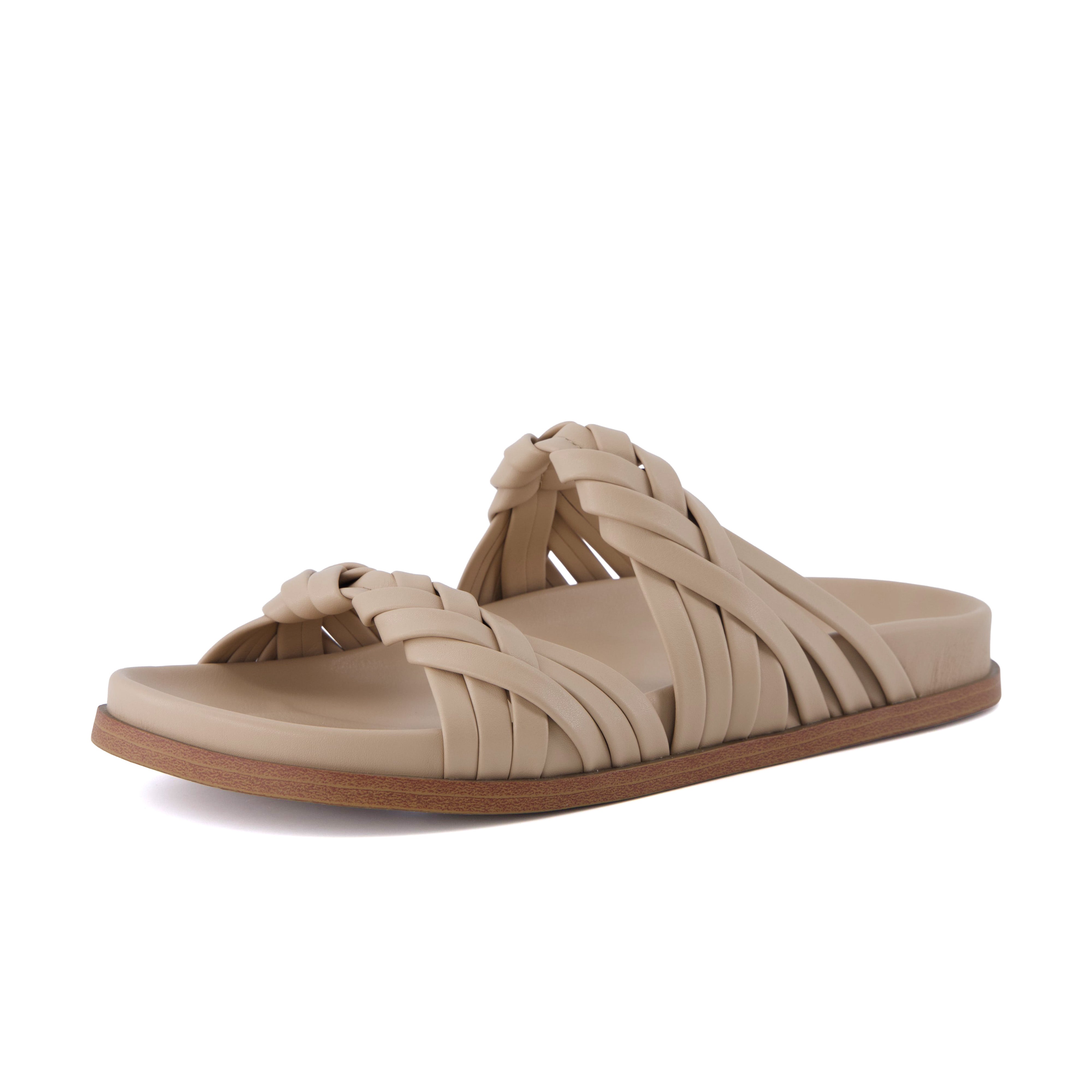 Lens Braided Strap Sandals Nude
