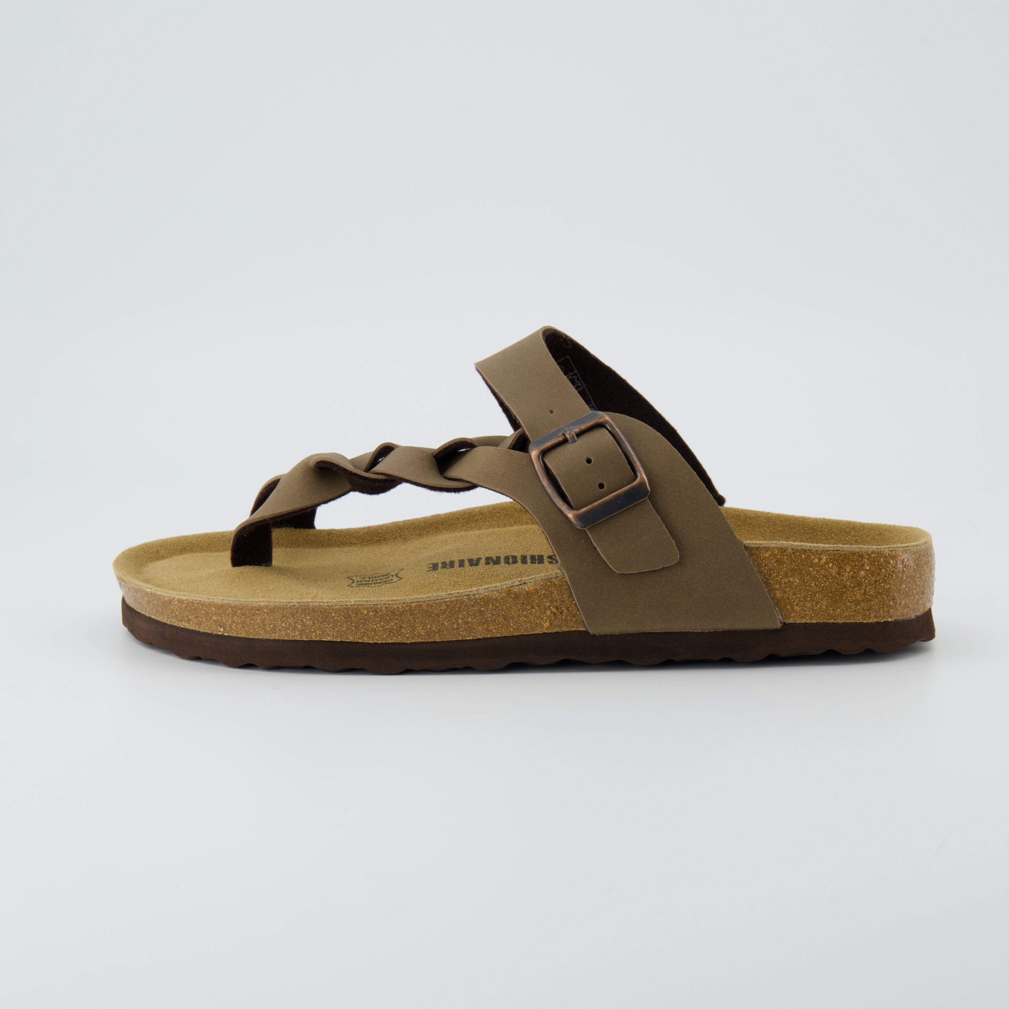 Libby Cork Footbed Thong Sandal Brown