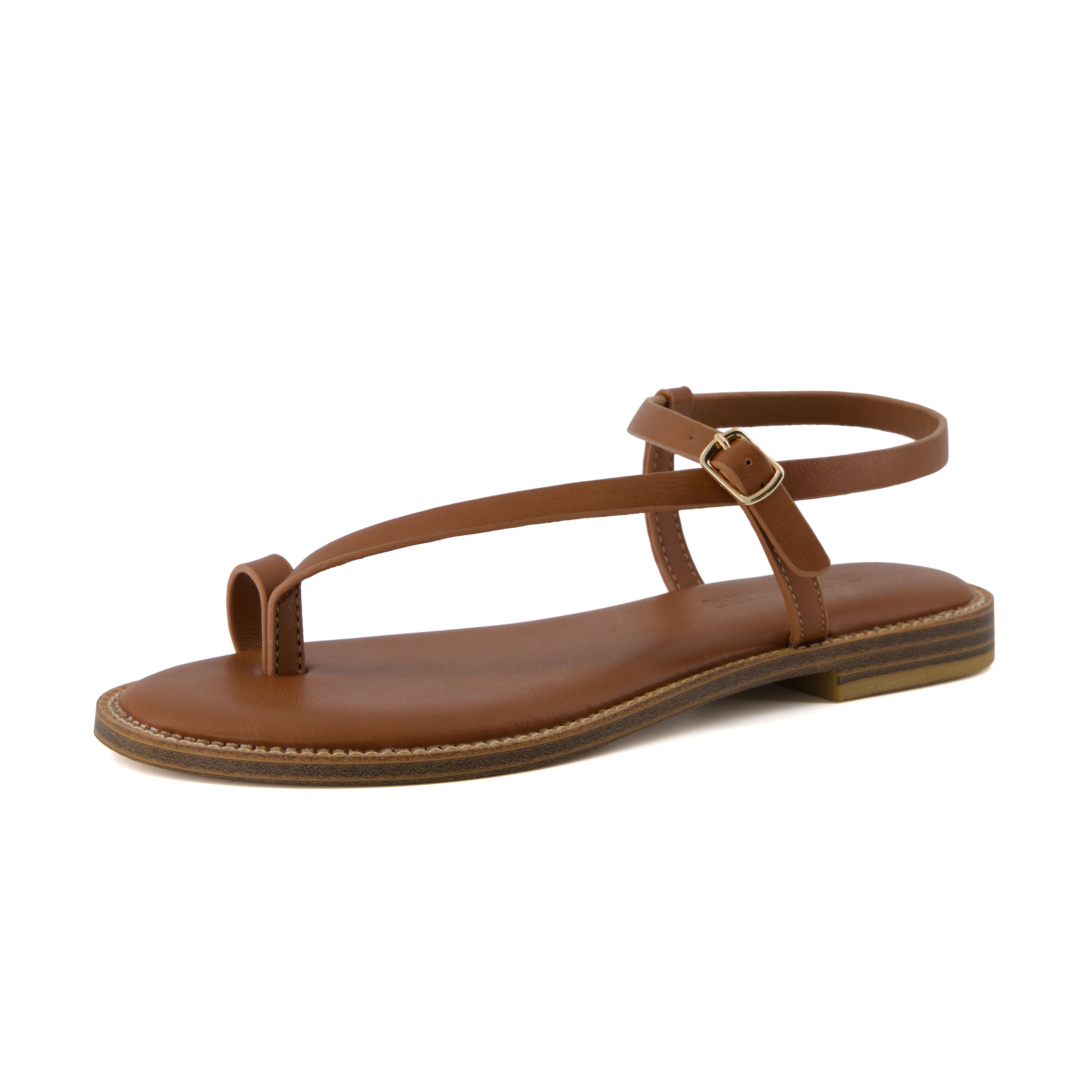 Life Strappy Flat Sandals Whiskey Medium