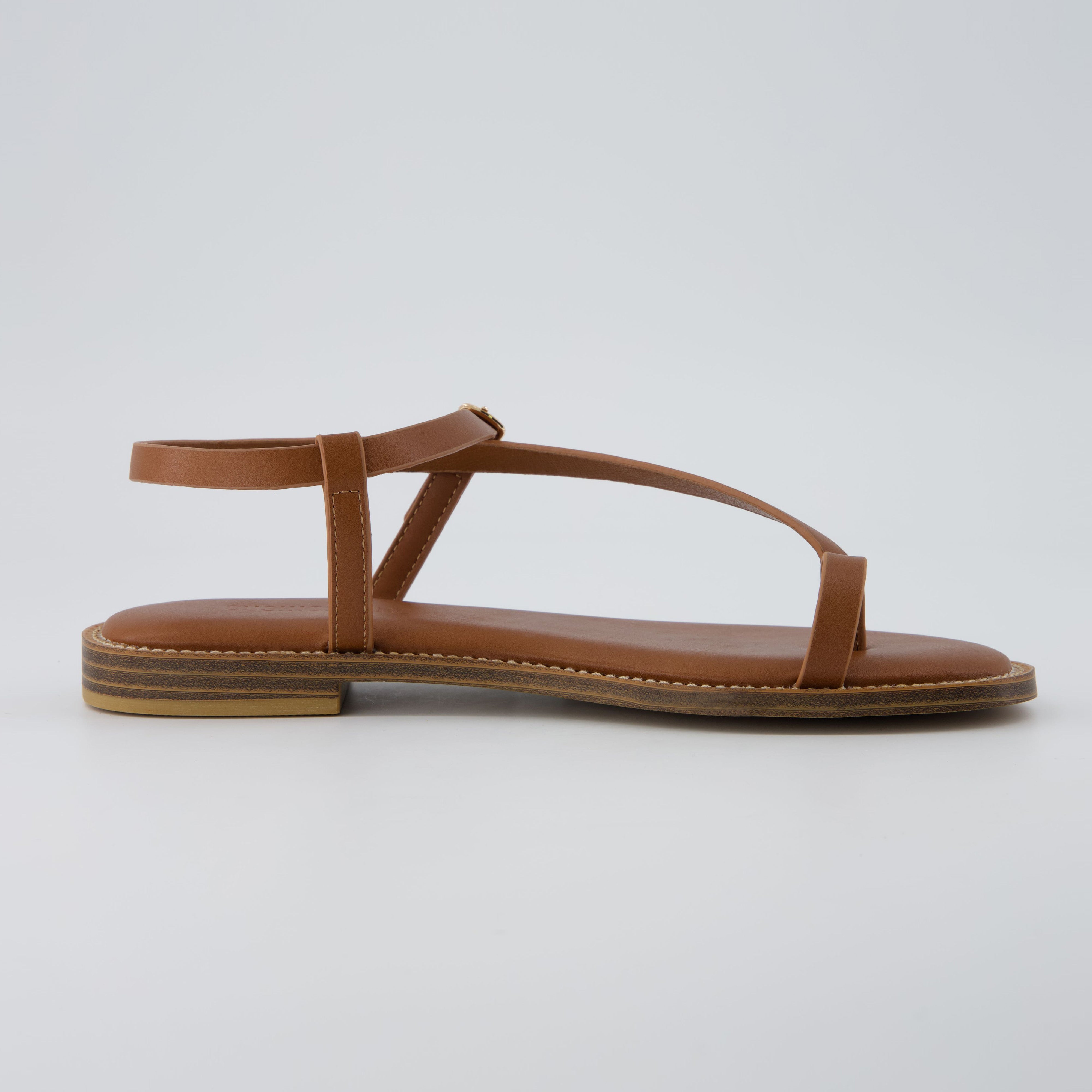 Life Strappy Flat Sandals Whiskey Medium