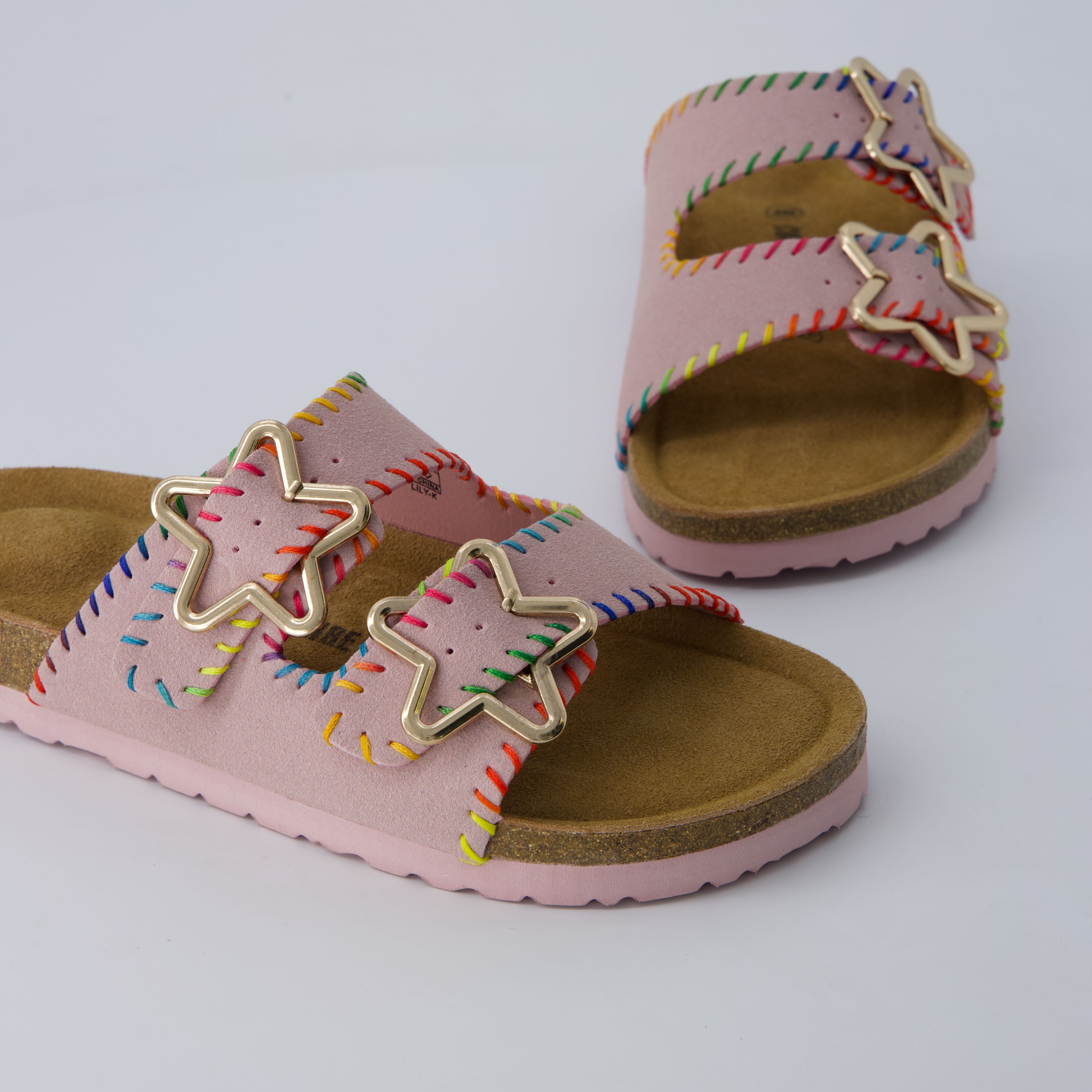 Lily Girl Toddler Sandals Pink Embellish Medium