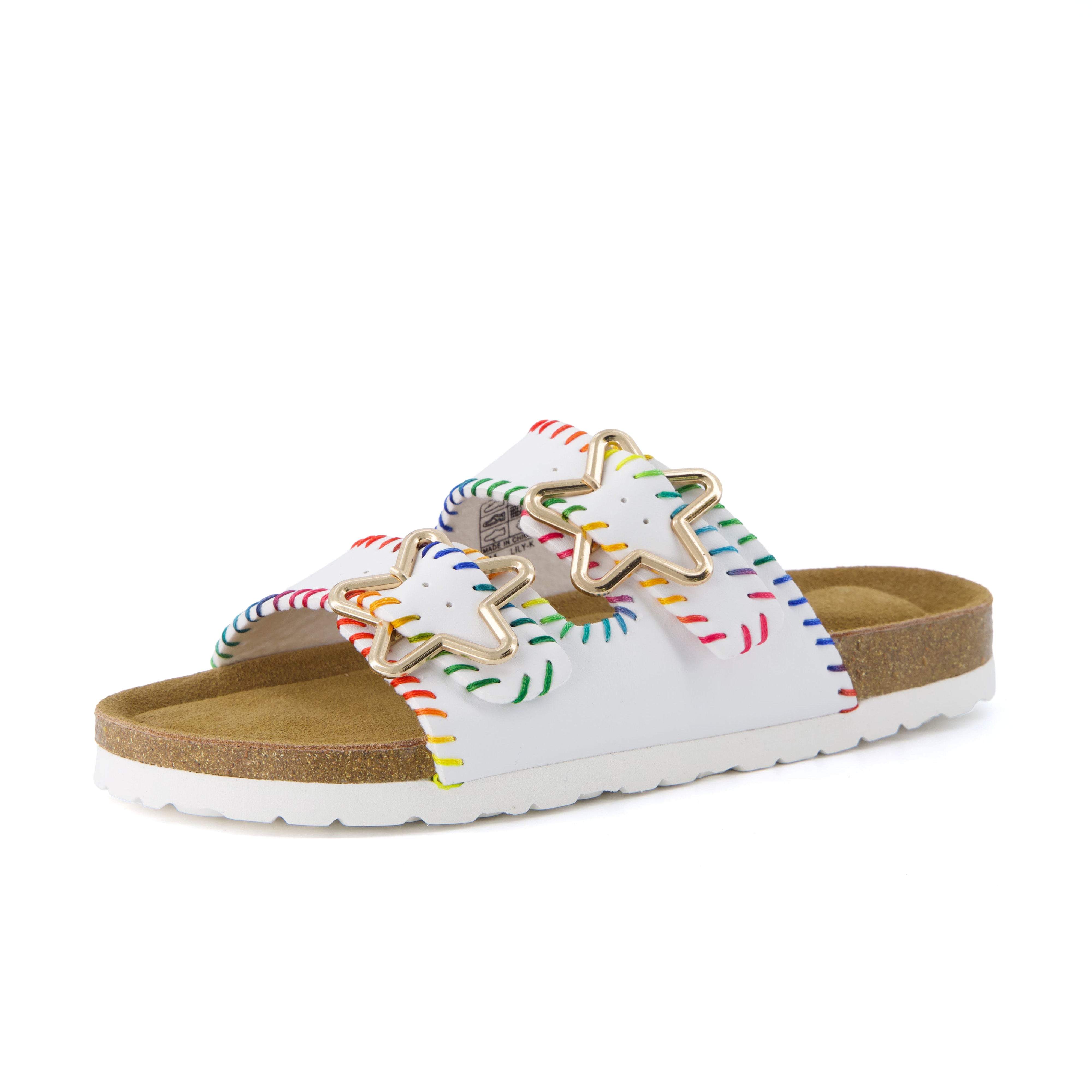 Lily Girl Toddler Sandals White Embellish Medium