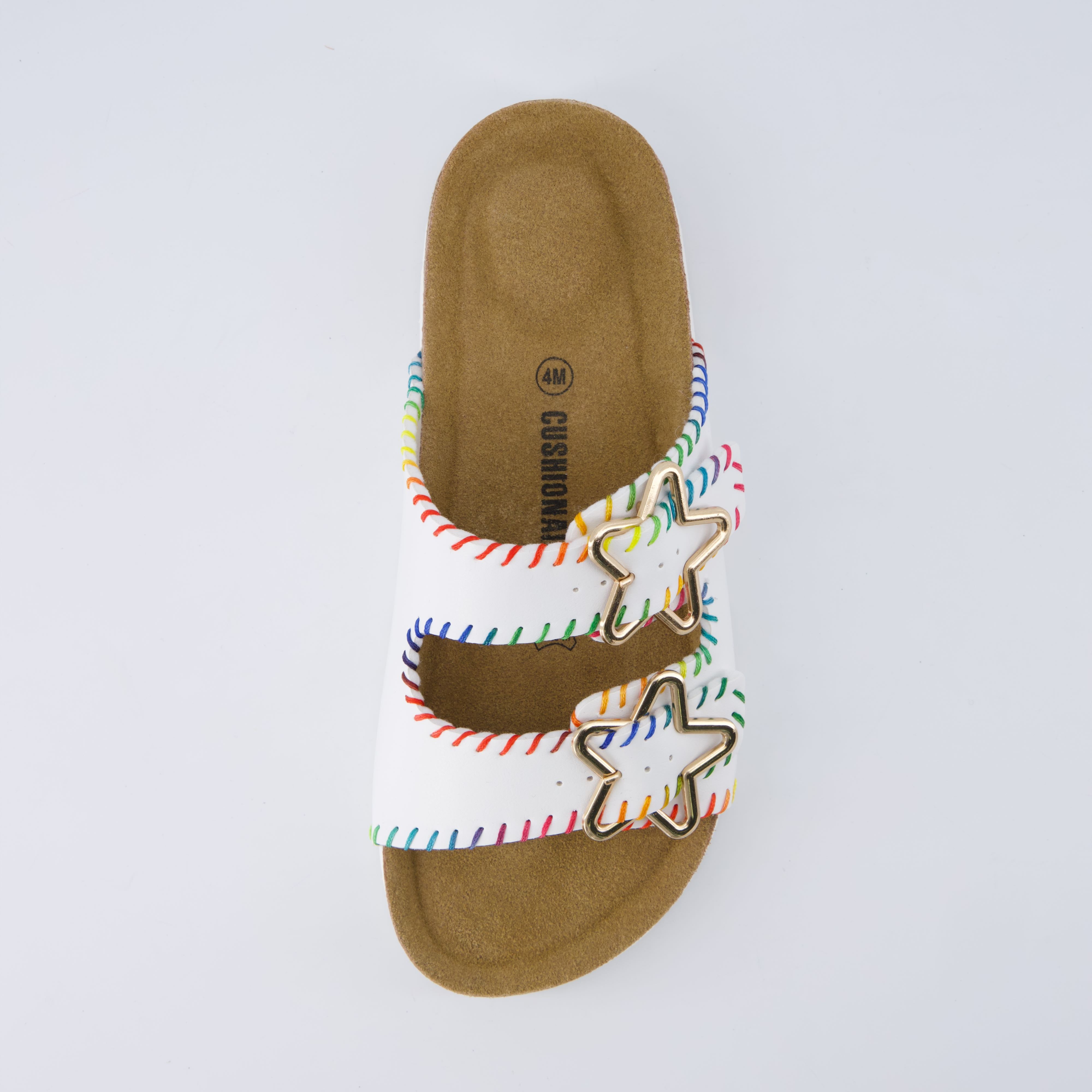 Lily Girl Toddler Sandals White Embellish Medium