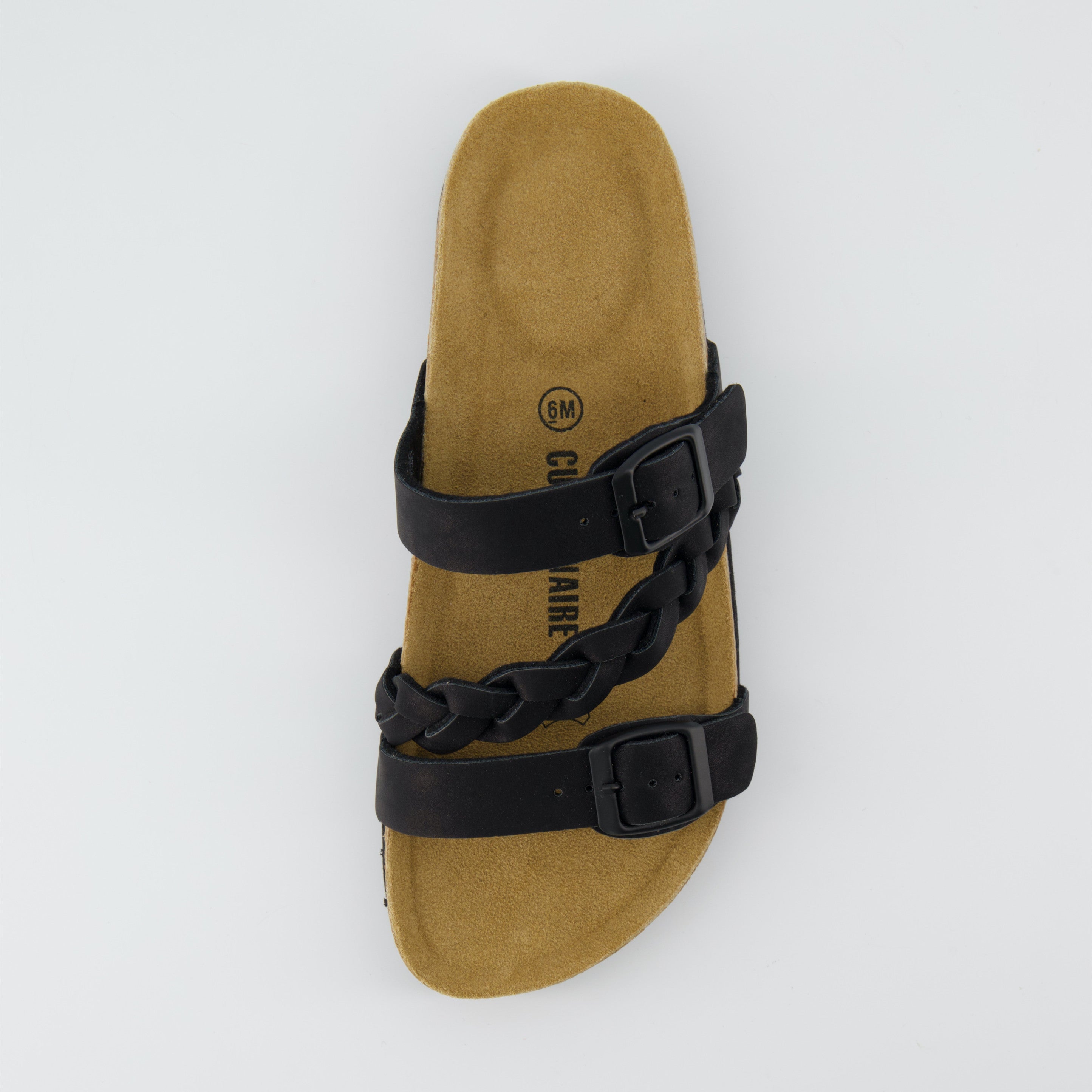 Lizzy Cork Footbed Sandal Black