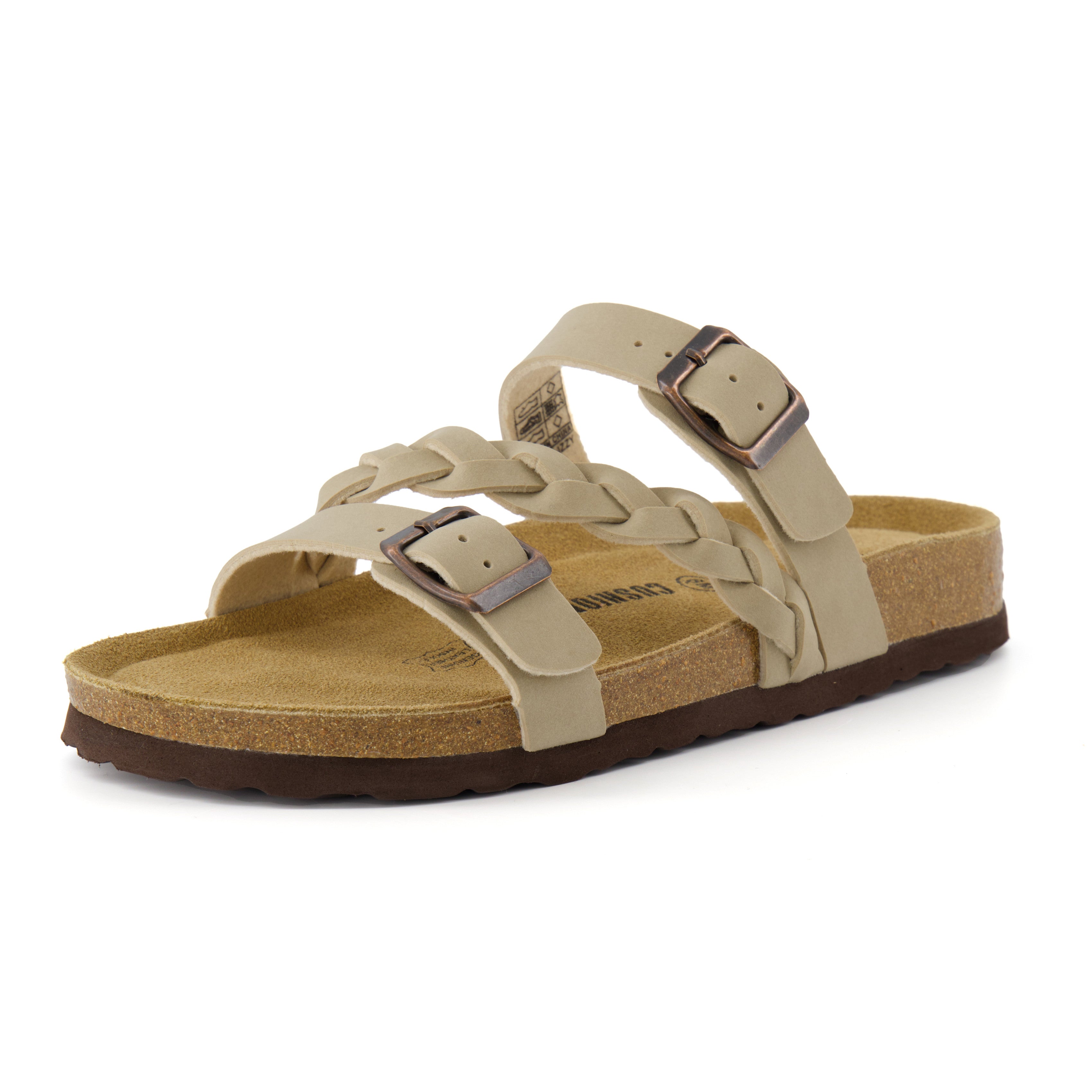 Lizzy Cork Footbed Sandal Stone