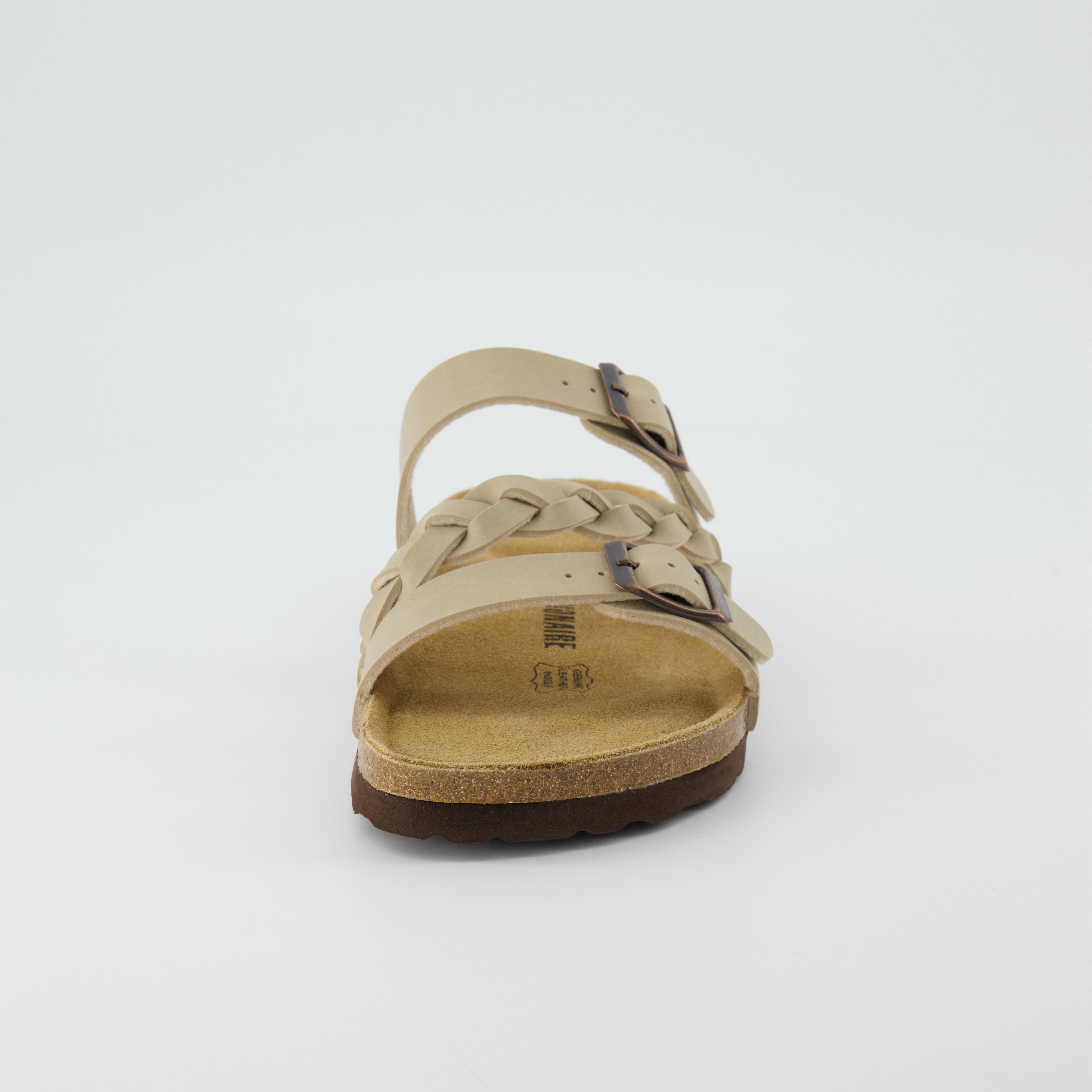 Lizzy Cork Footbed Sandal Stone
