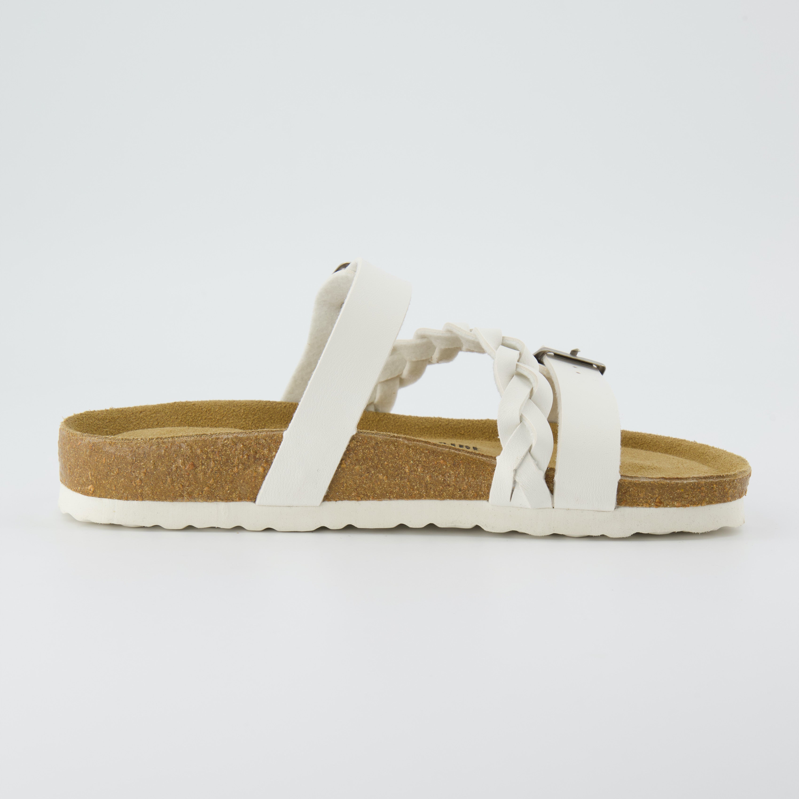 Lizzy Cork Footbed Sandal White