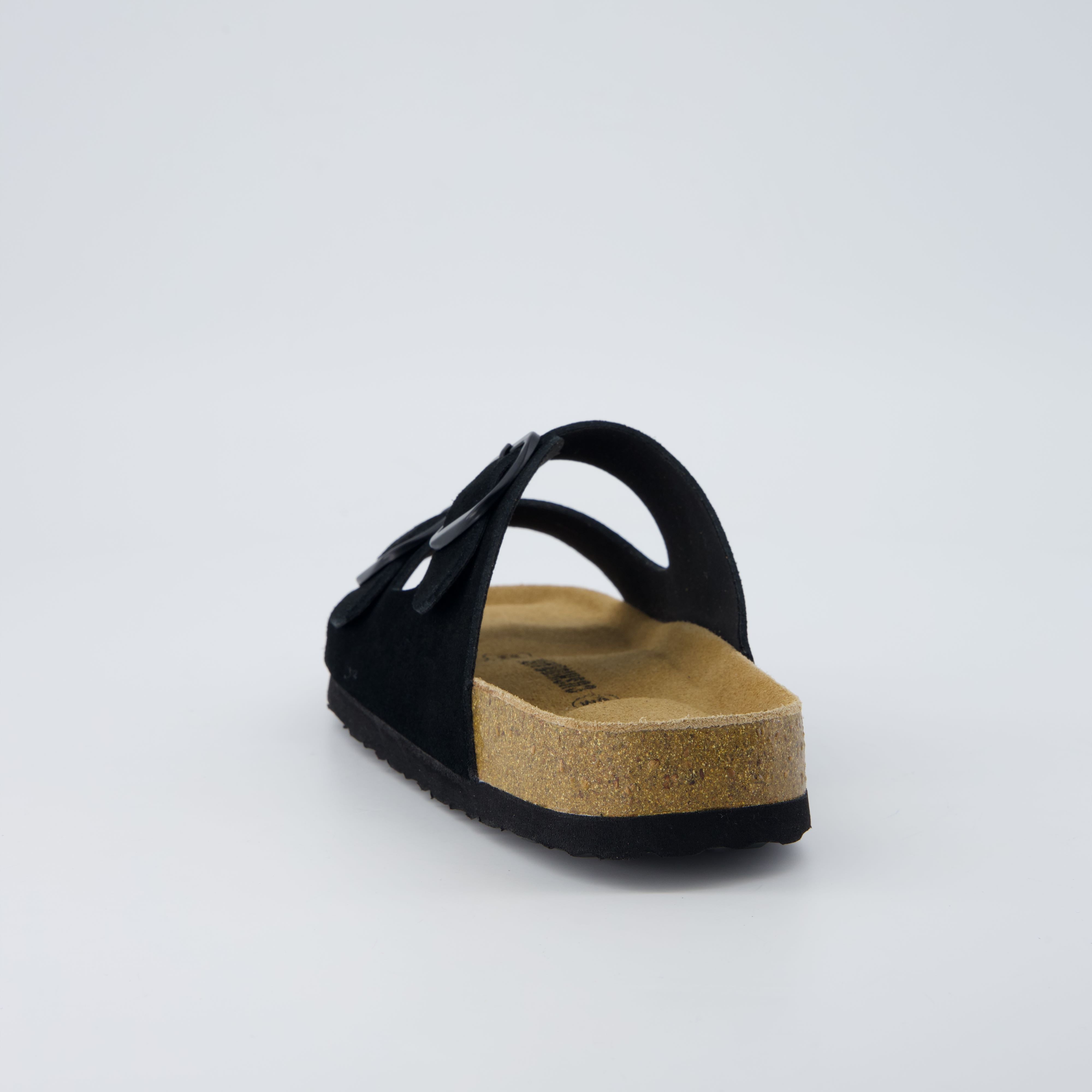 Logo Leather Sandal Black