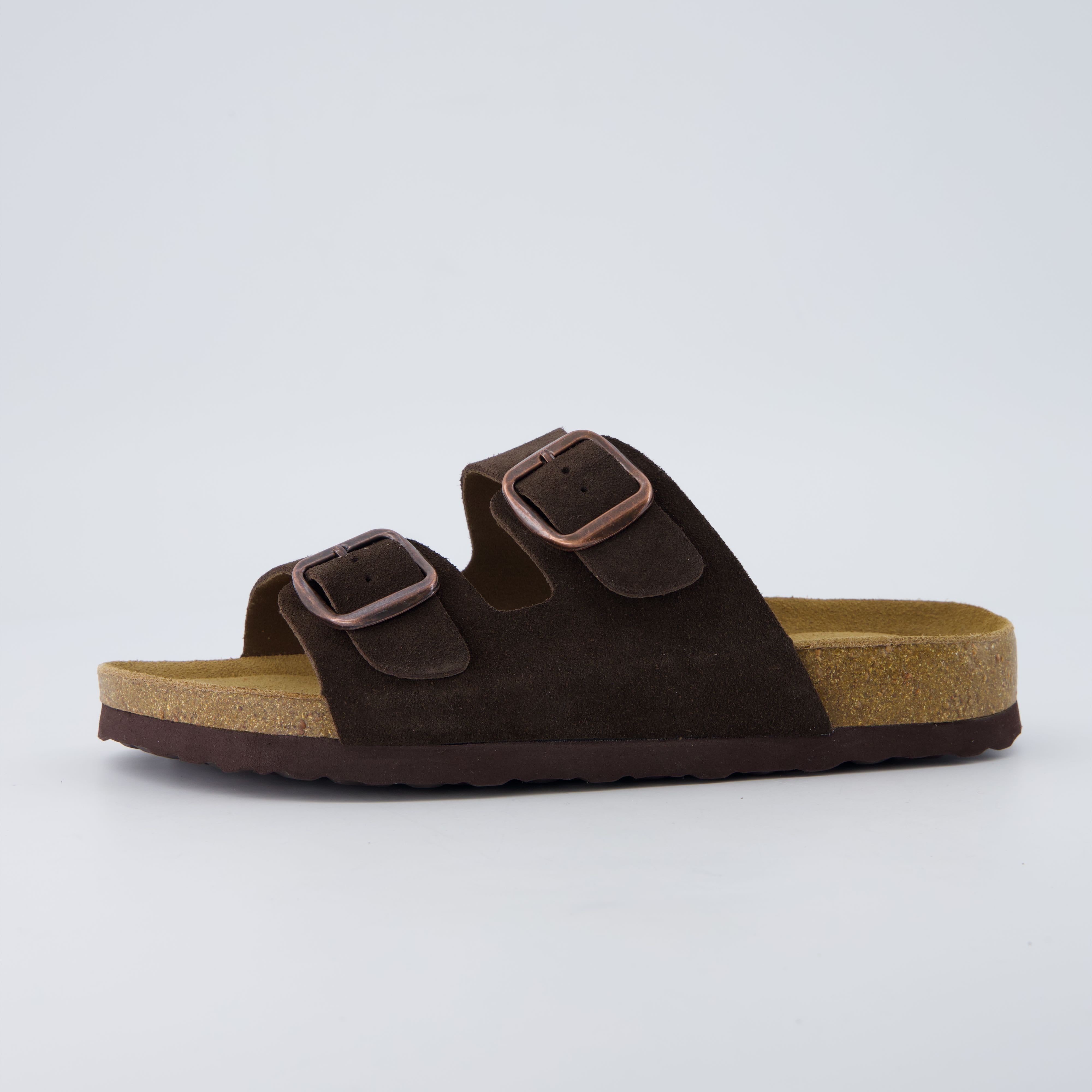 Logo Leather Sandal Chocolate