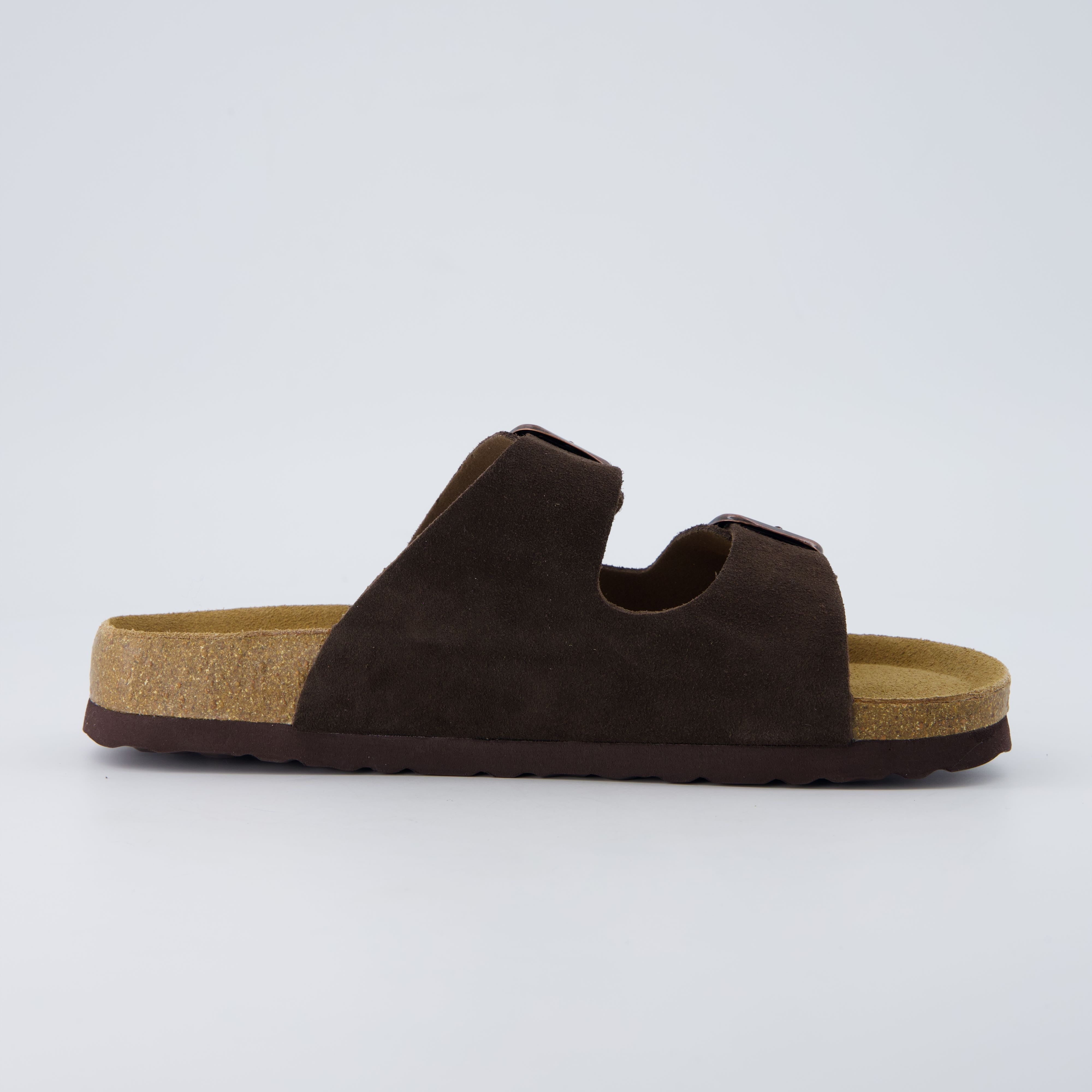 Logo Leather Sandal Chocolate