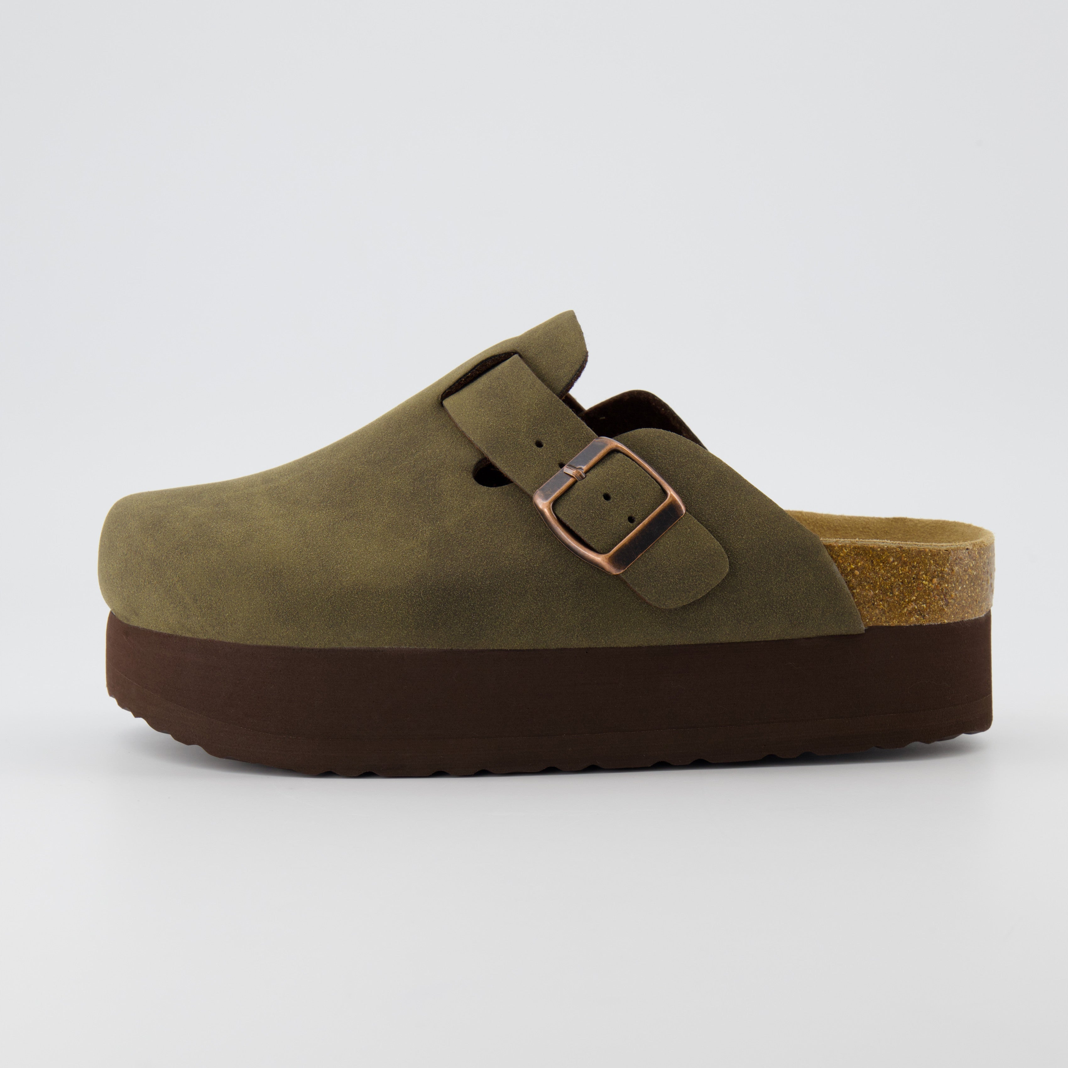 Loom Platform Clog Olive