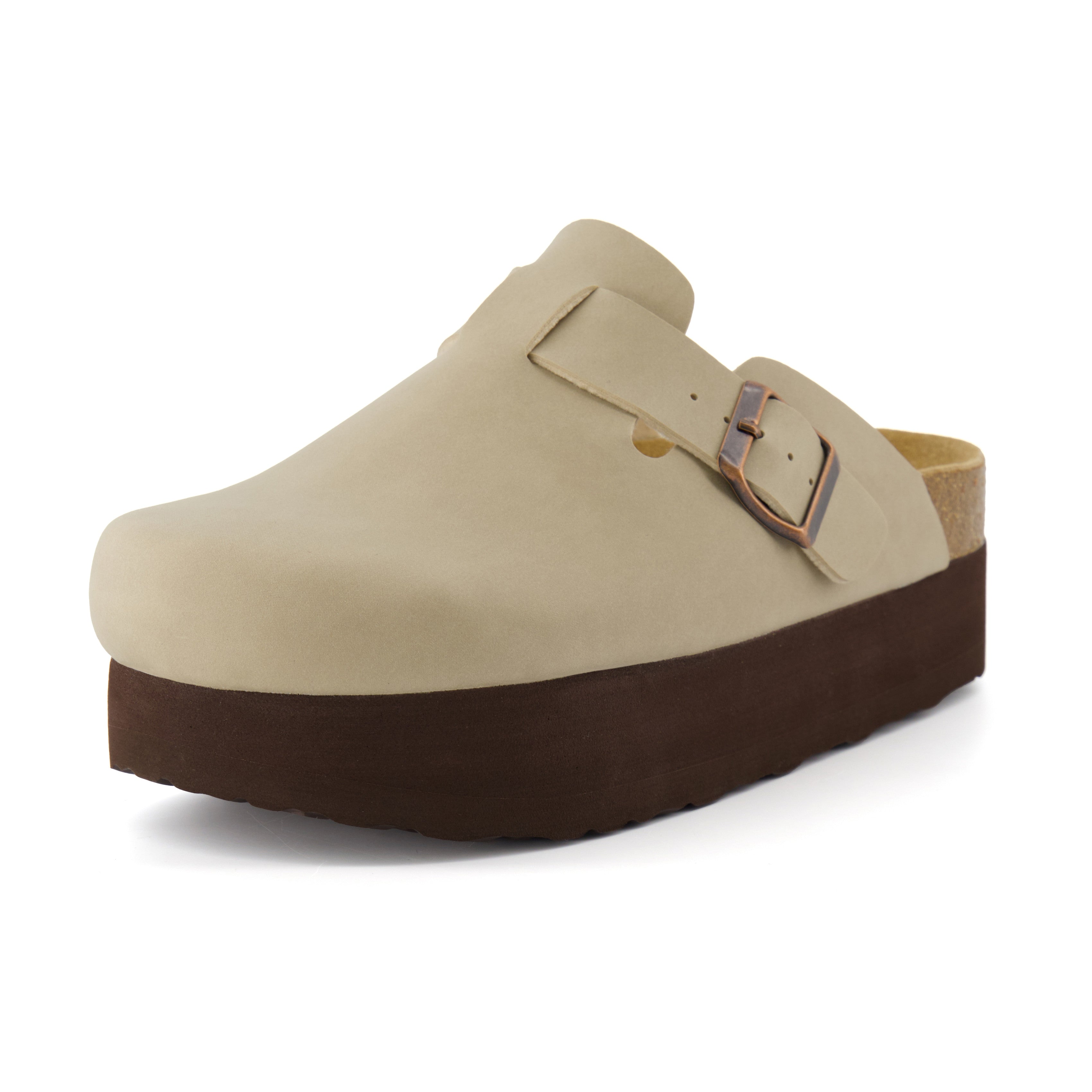 Loom Platform Clog Stone