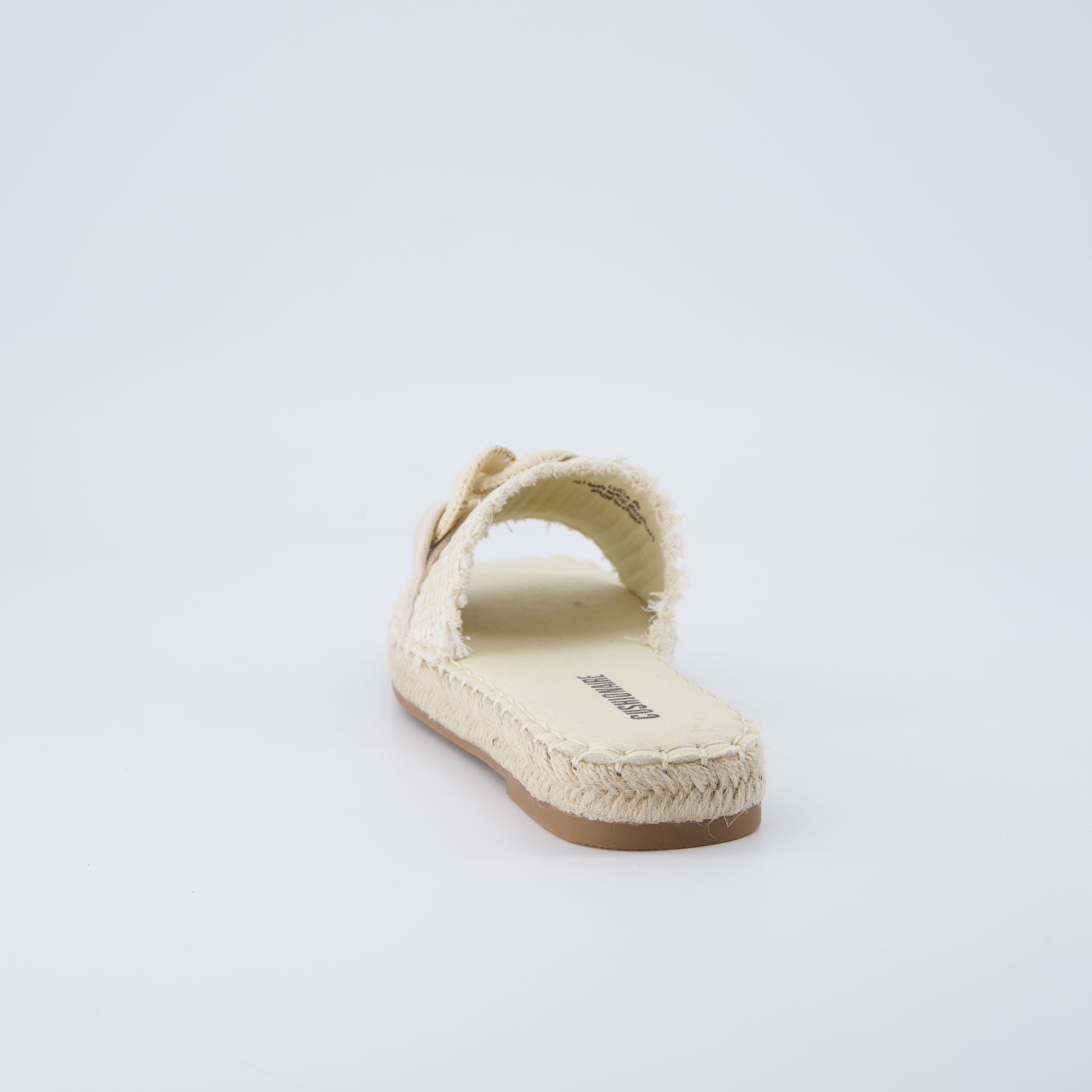 Lucia Raffia Sandals Beige