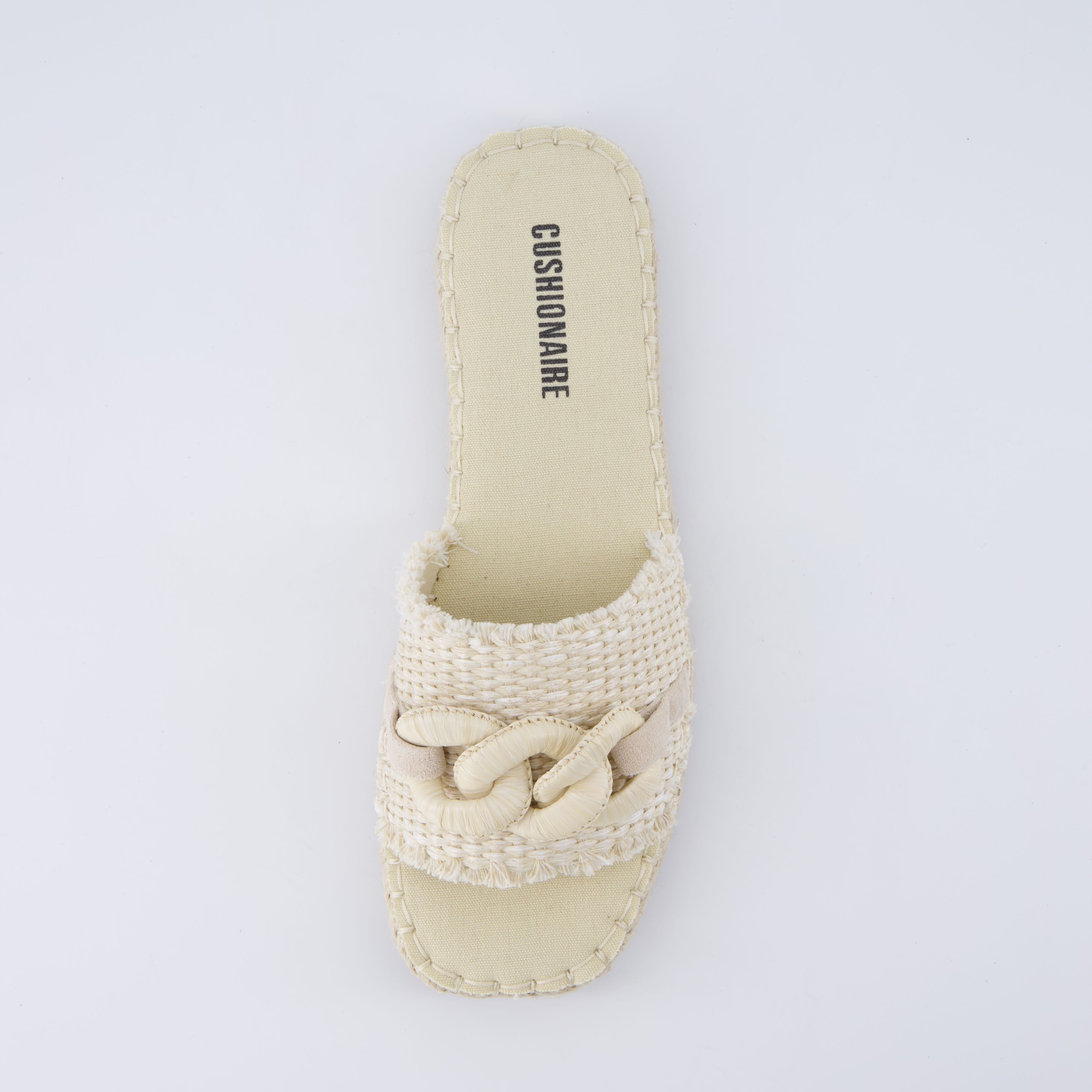 Lucia Raffia Sandals Beige