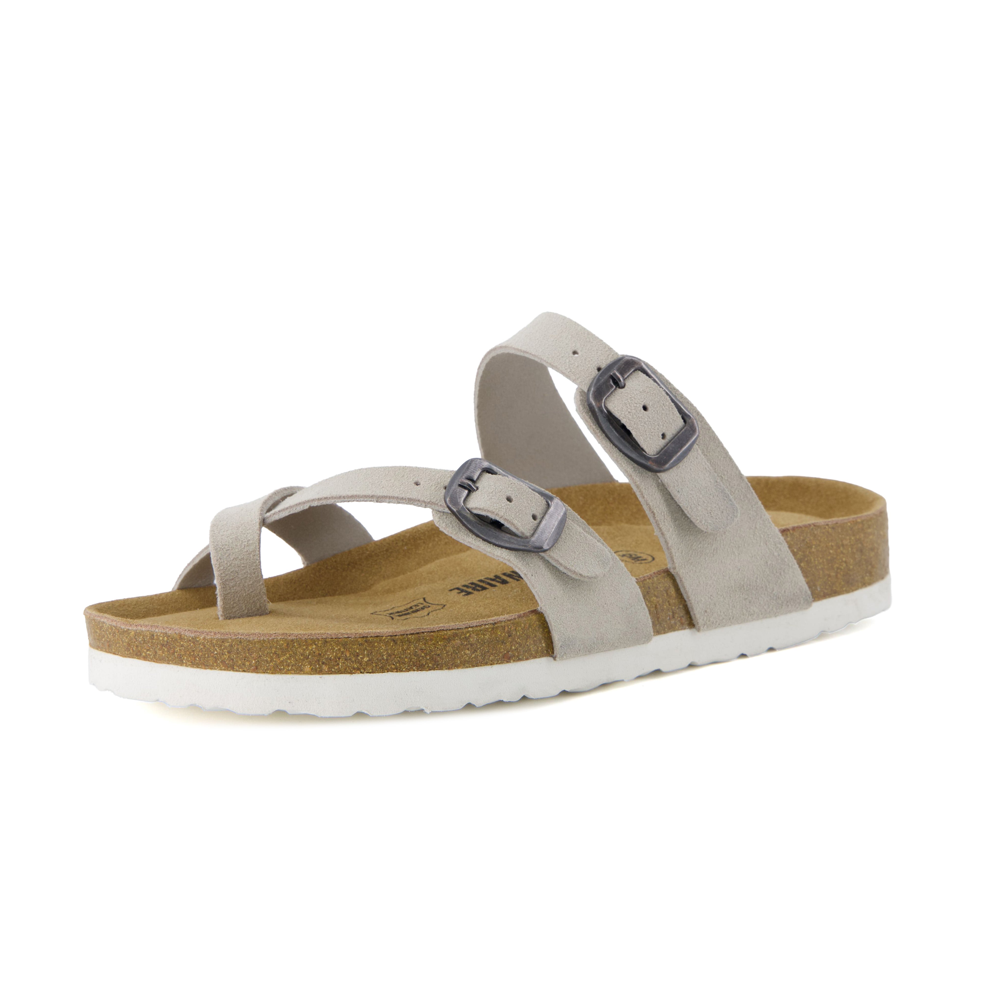 Lucky Cork Footbed Sandals Stone