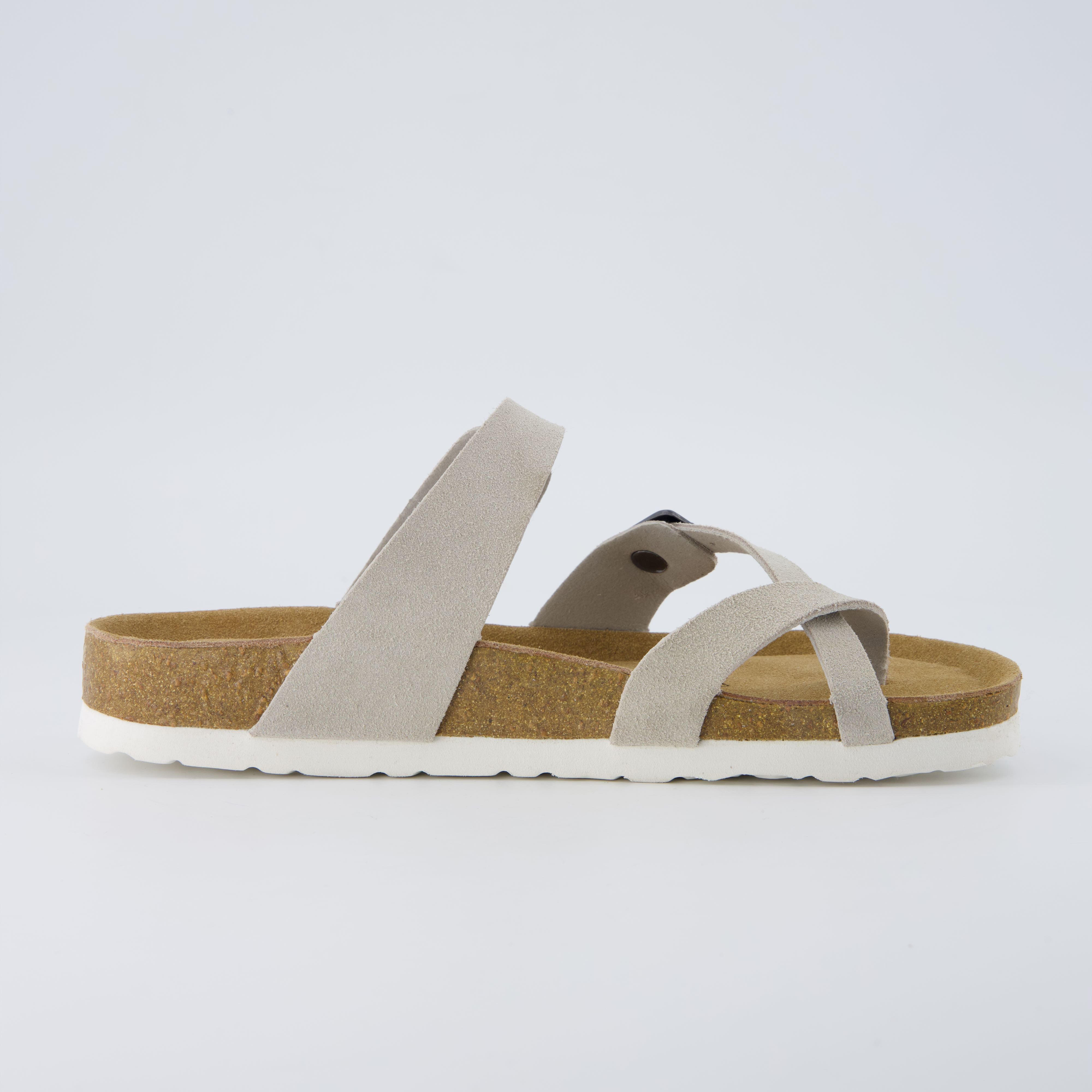 Lucky Cork Footbed Sandals Stone