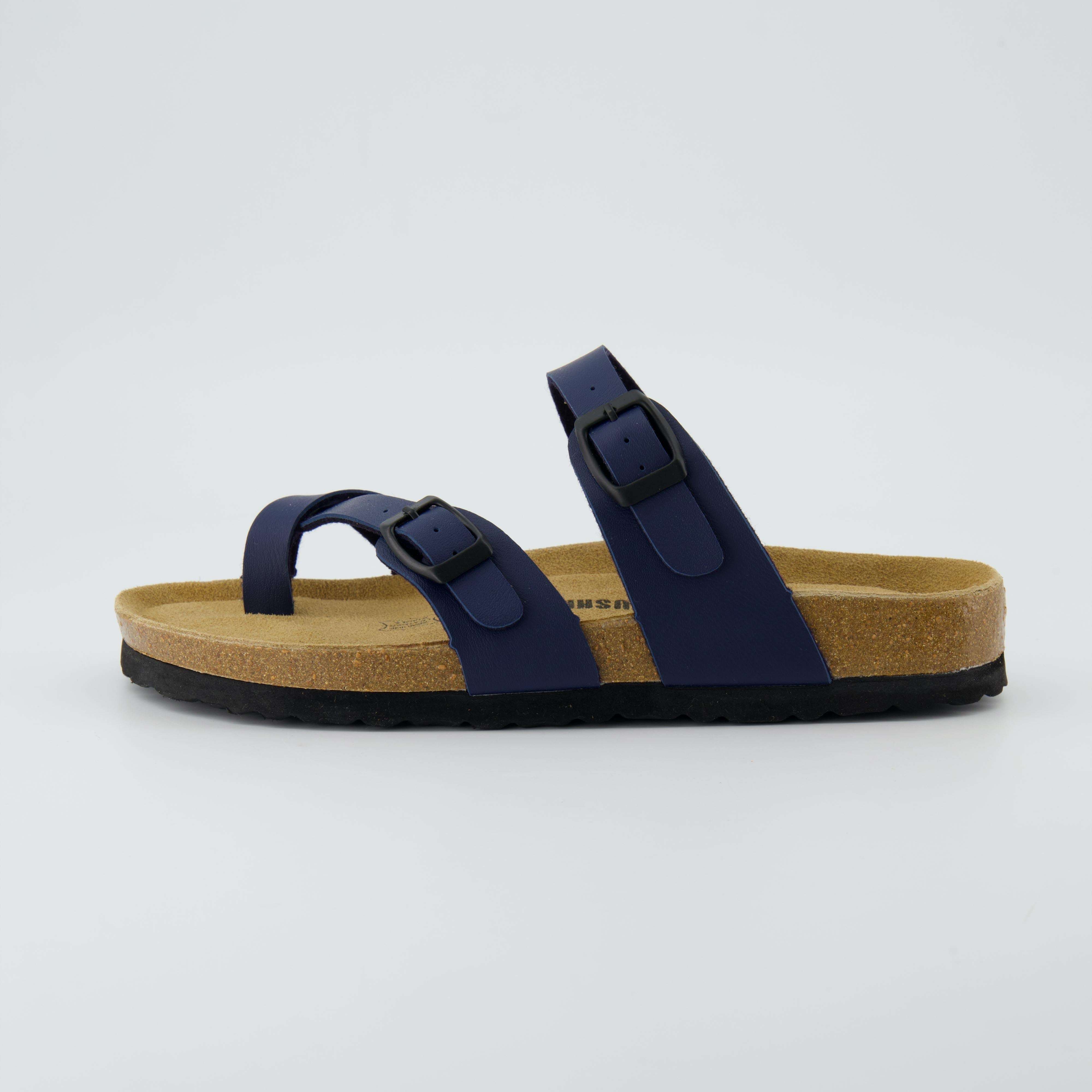 Luna Cork Footbed Sandal Navy Nappa