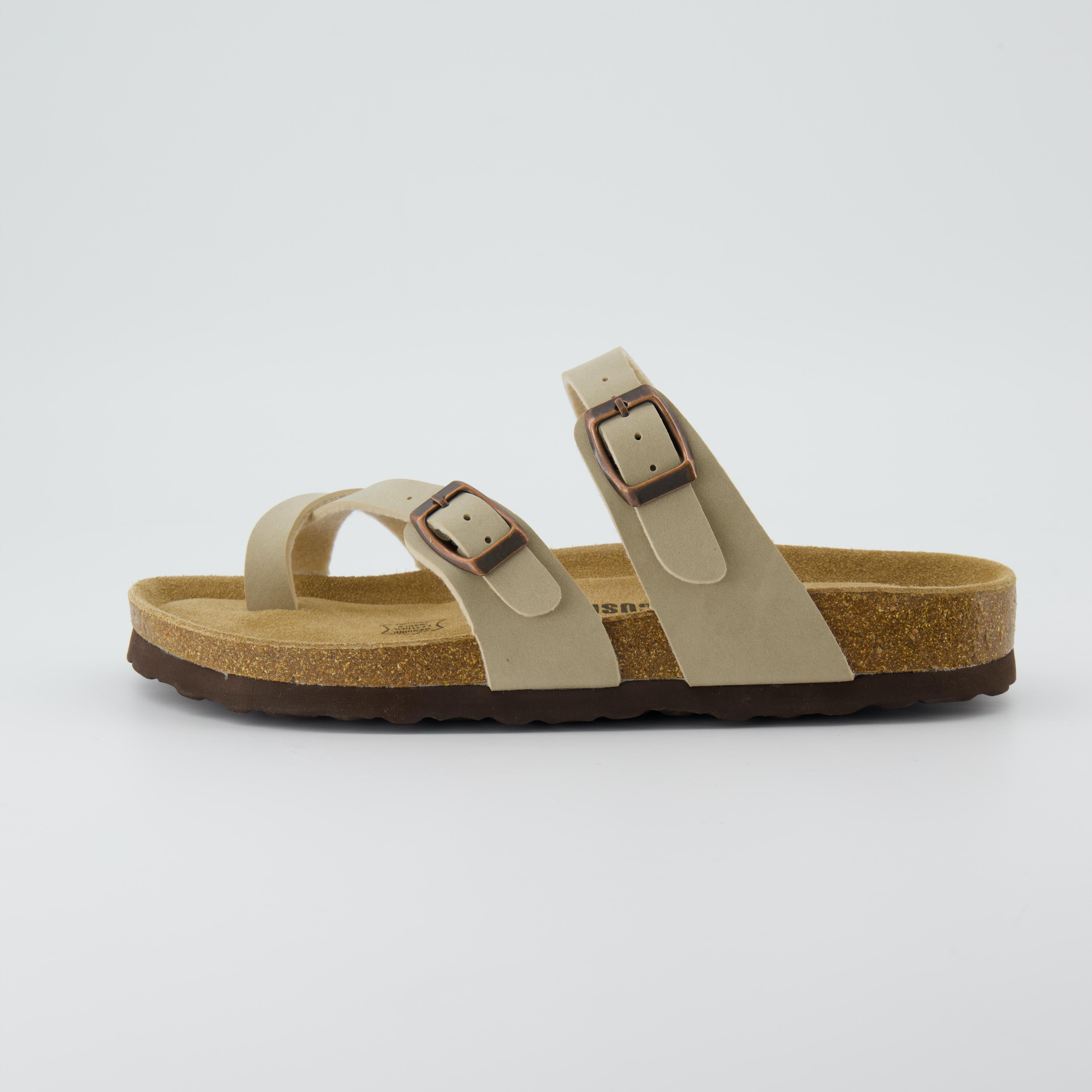 Luna Cork Footbed Sandal Stone