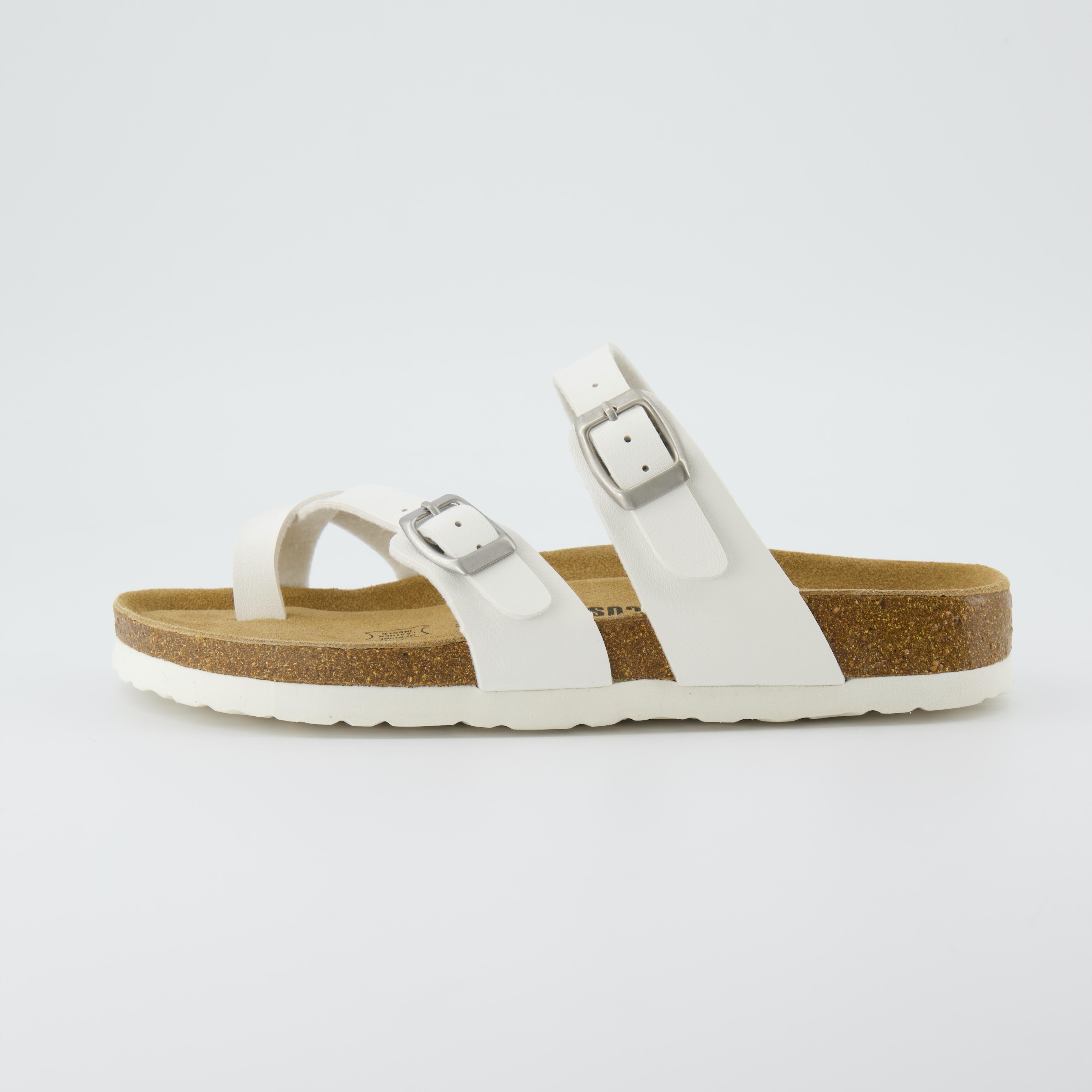 Luna Cork Footbed Sandal White