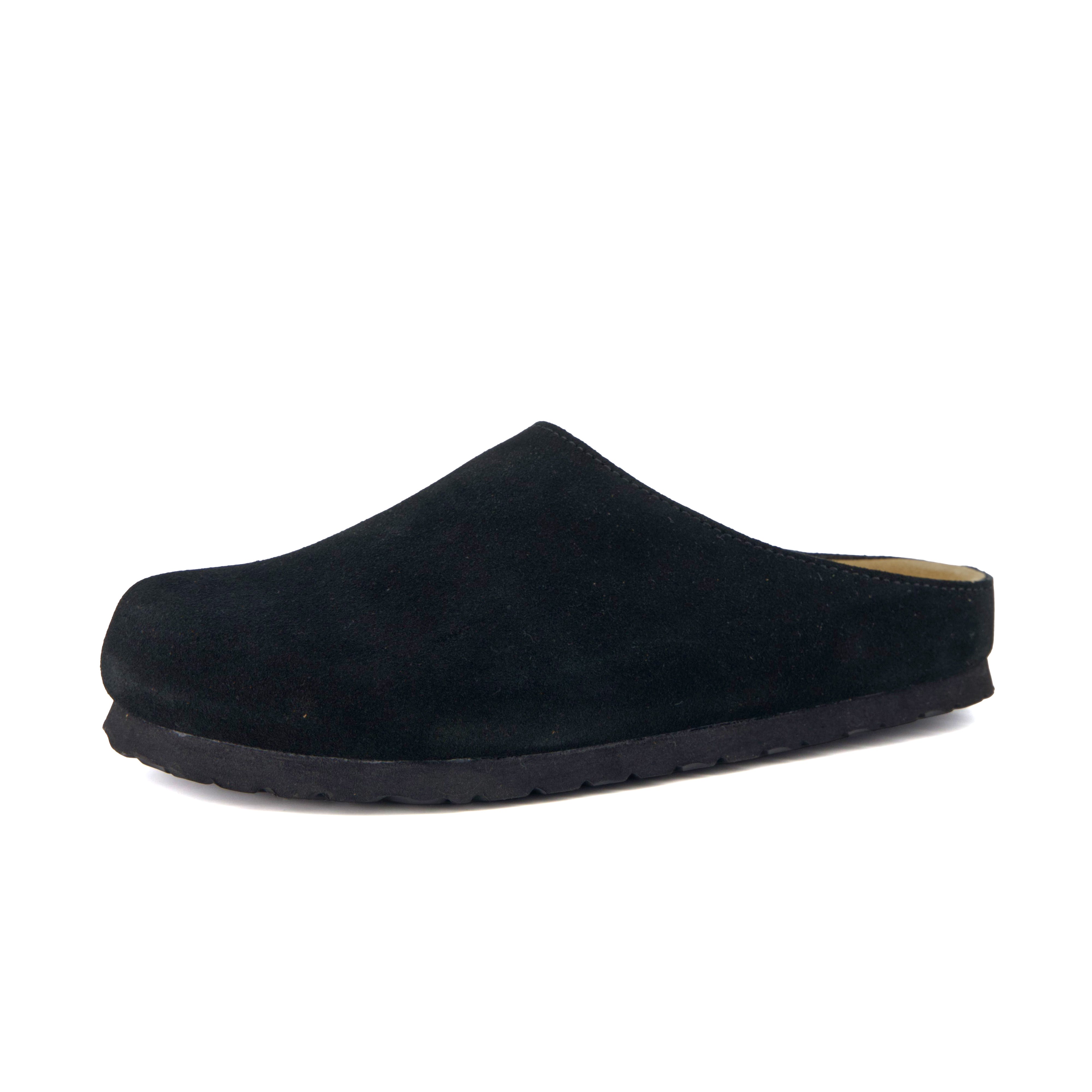 Lute Suede Clogs Black