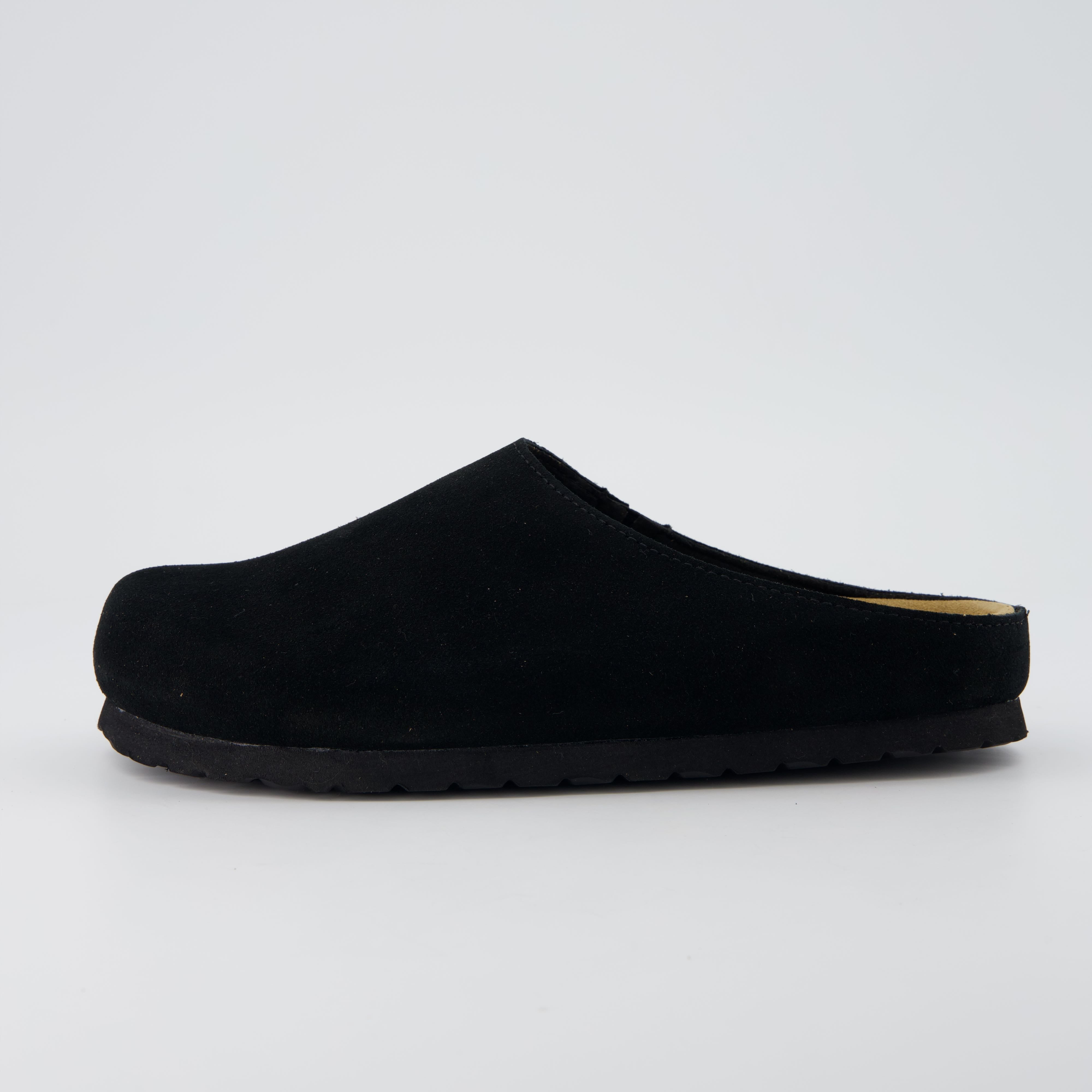 Lute Suede Clogs Black