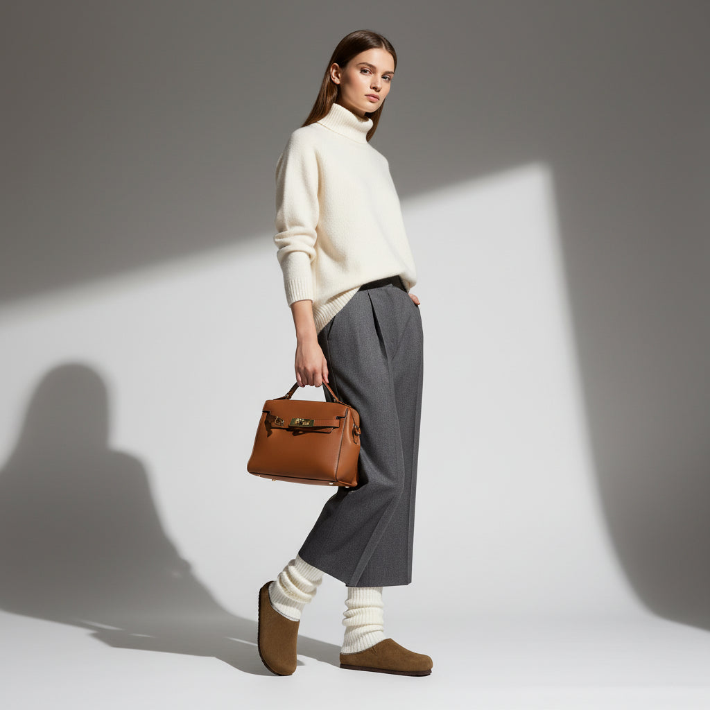 Lute Suede Clogs Brown