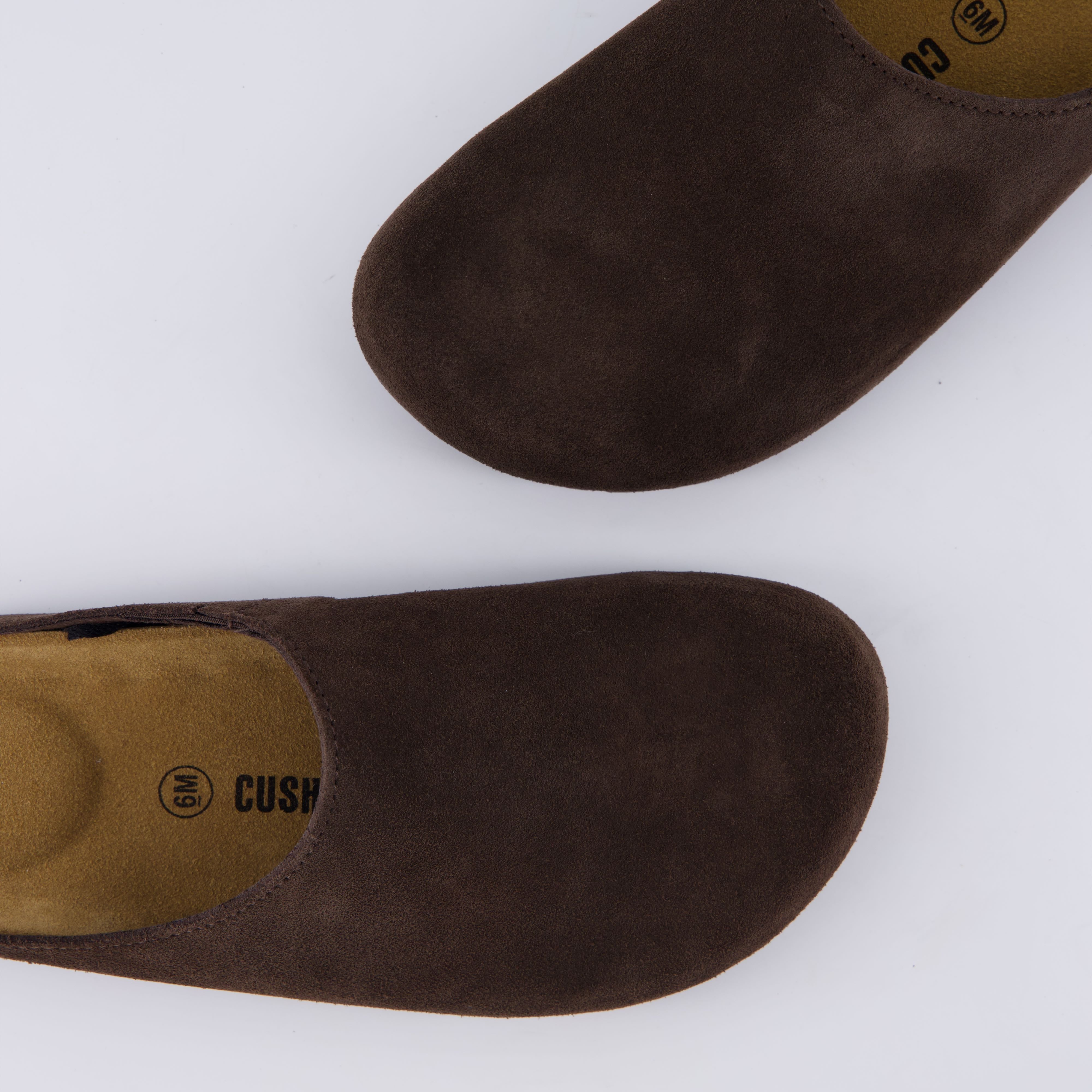 Lute Suede Clogs Chocolate