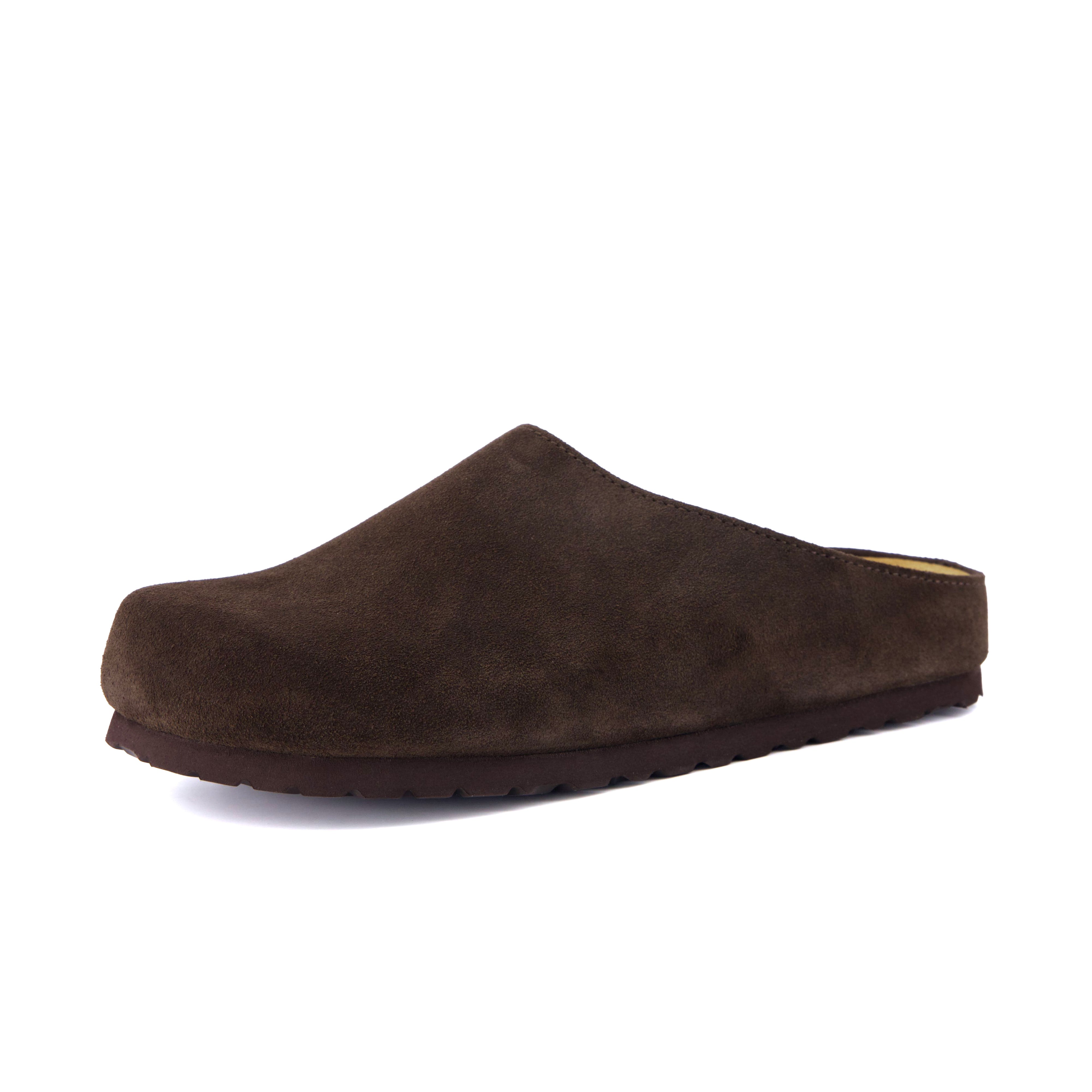 Lute Suede Clogs Chocolate