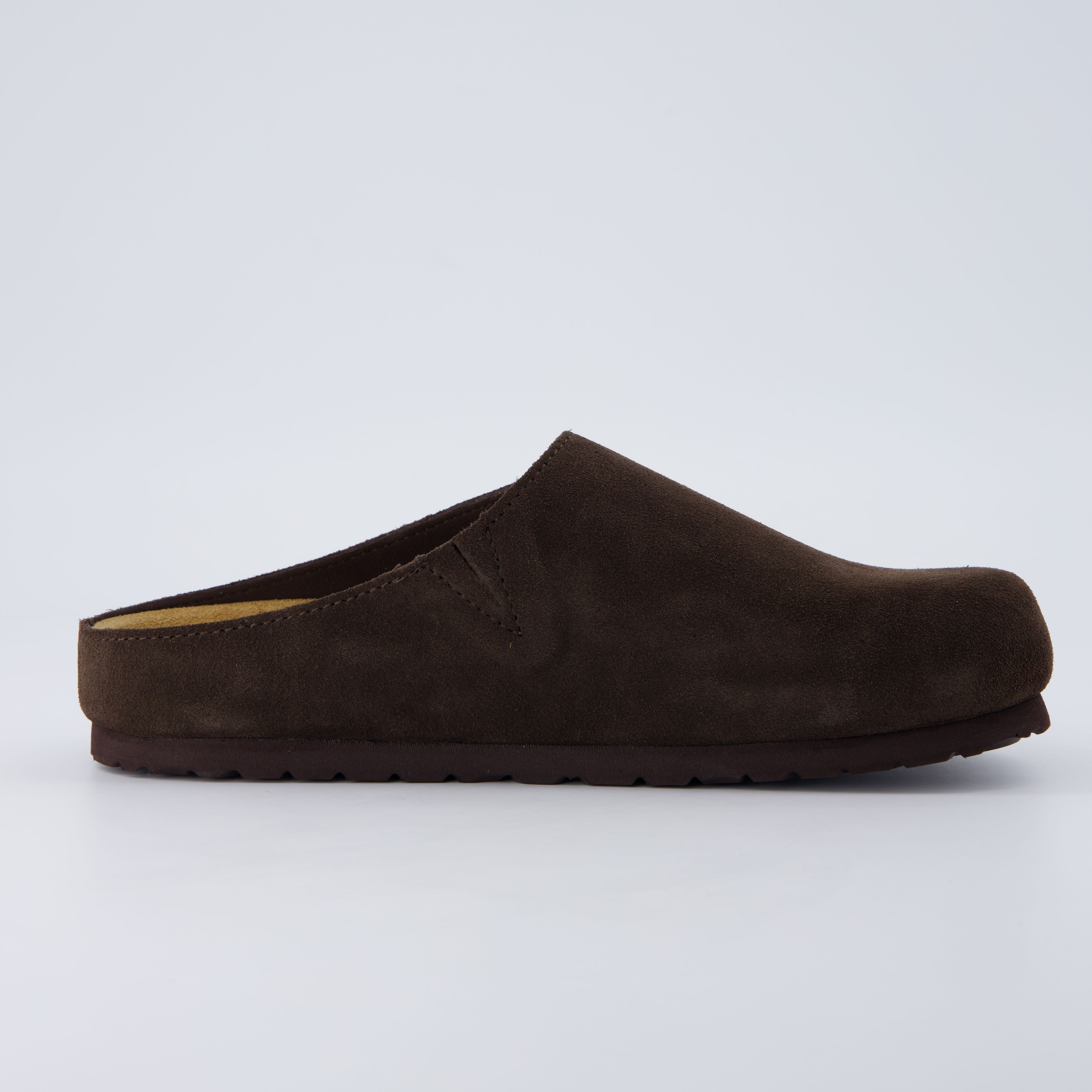 Lute Suede Clogs Chocolate