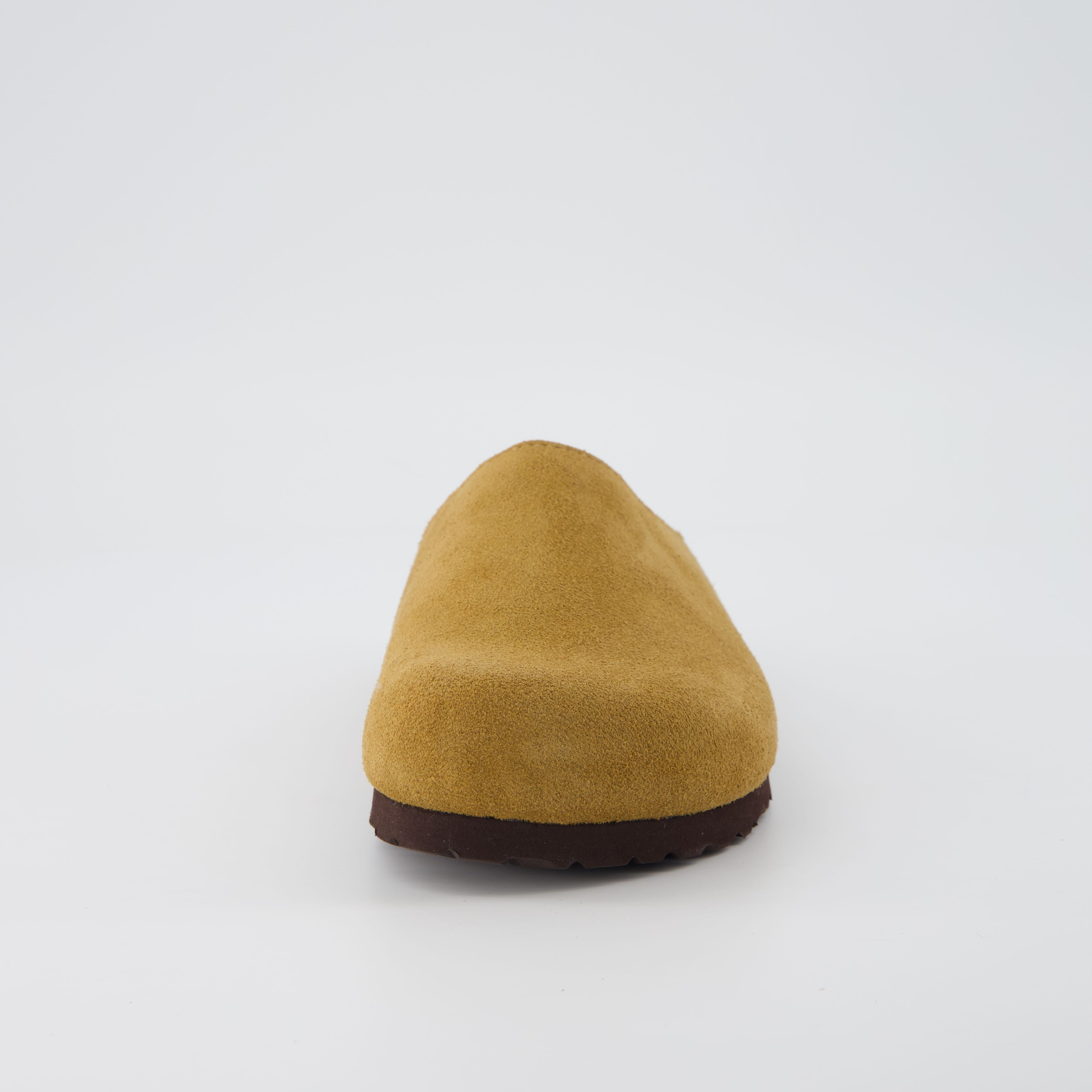 Lute Suede Clogs Chestnut