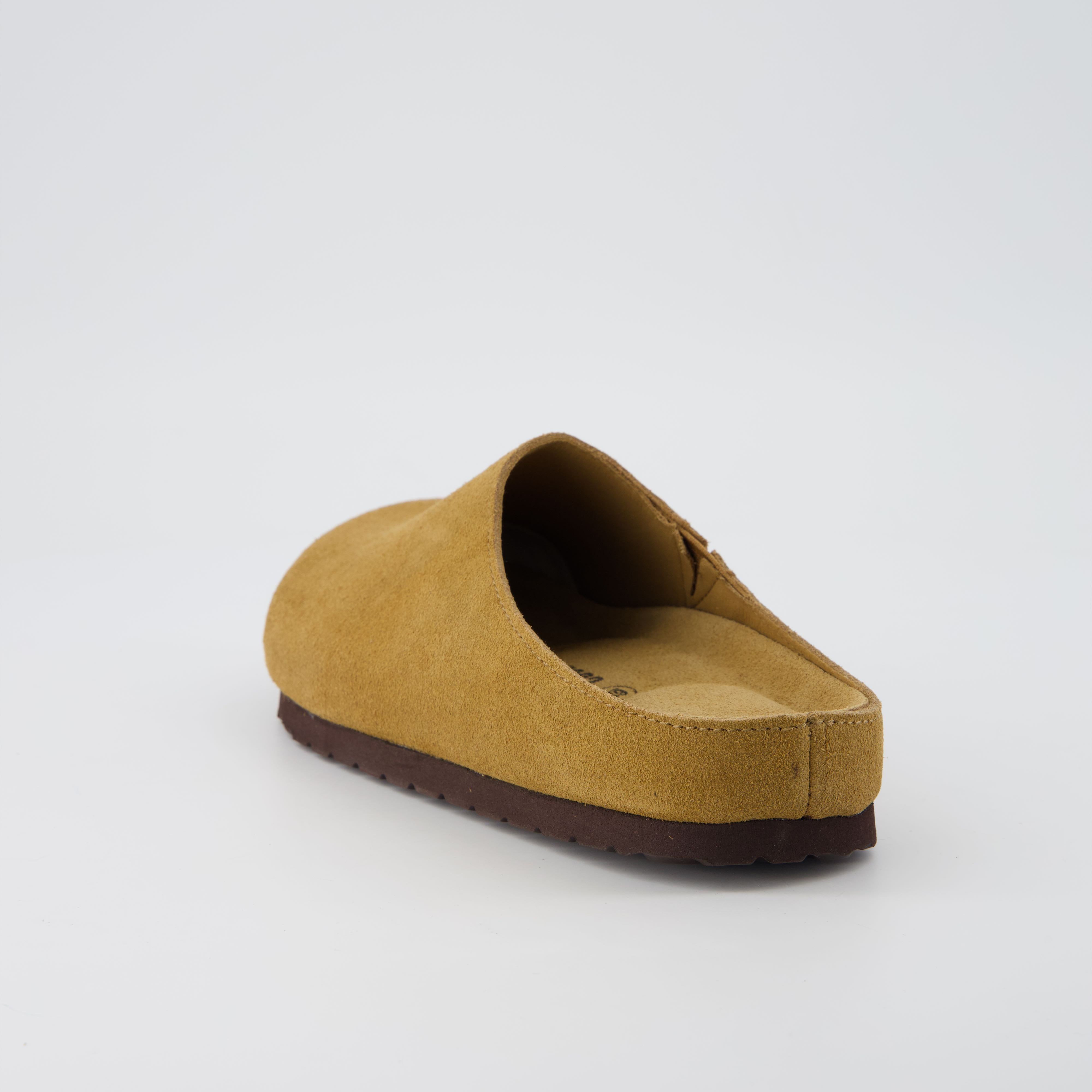 Lute Suede Clogs Chestnut