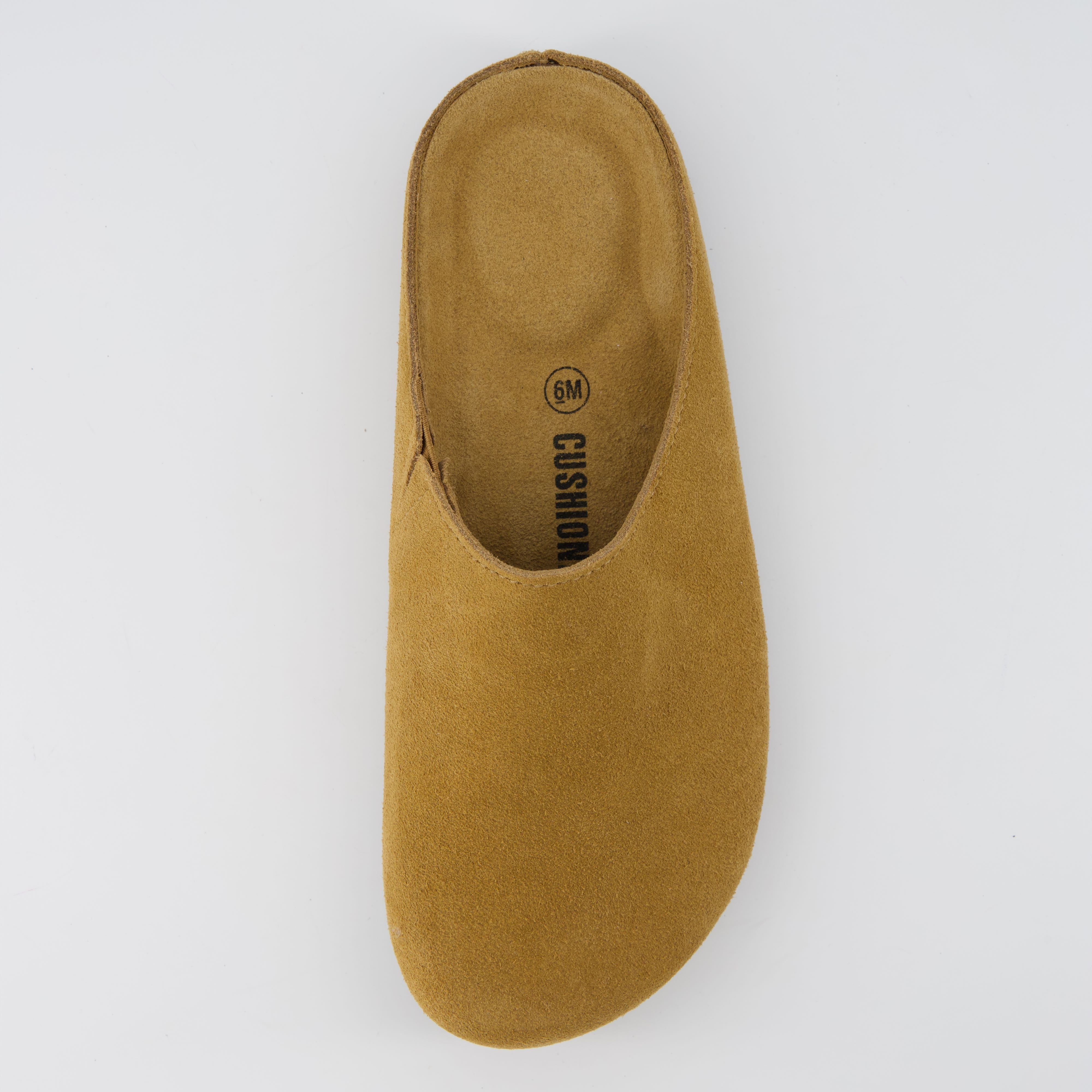 Lute Suede Clogs Chestnut