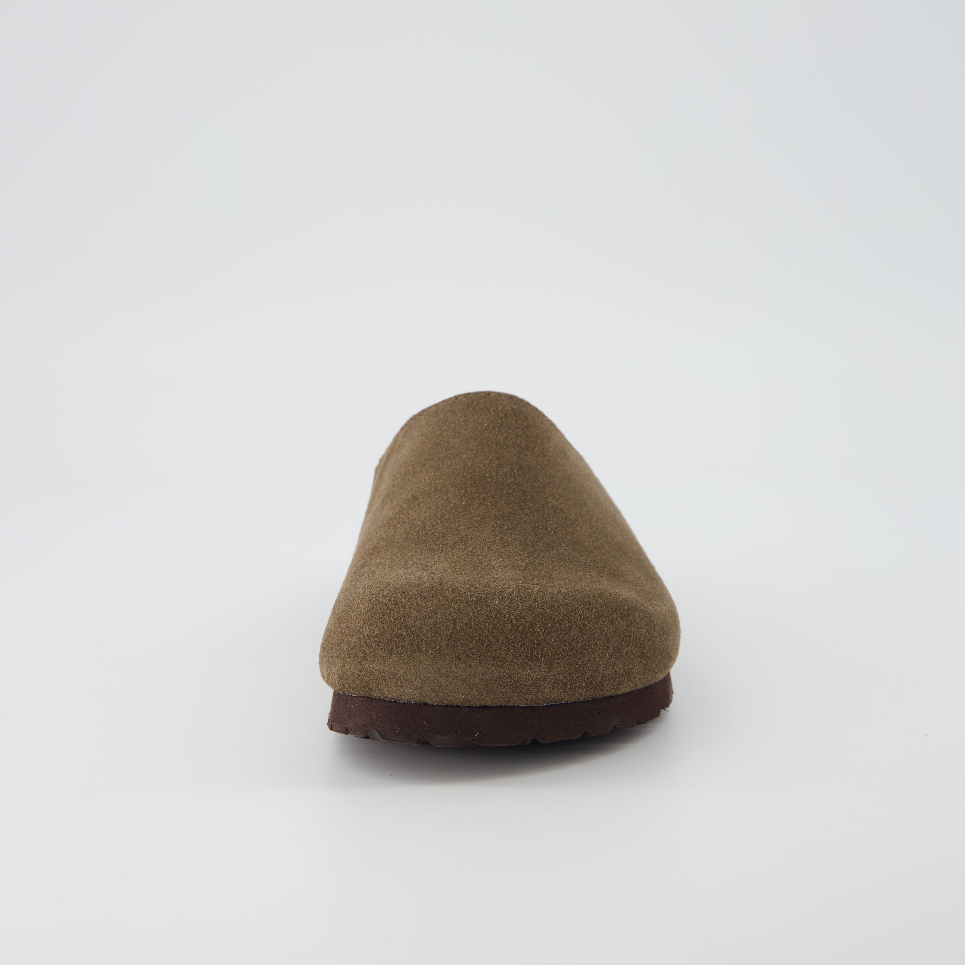 Lute Suede Clogs Taupe