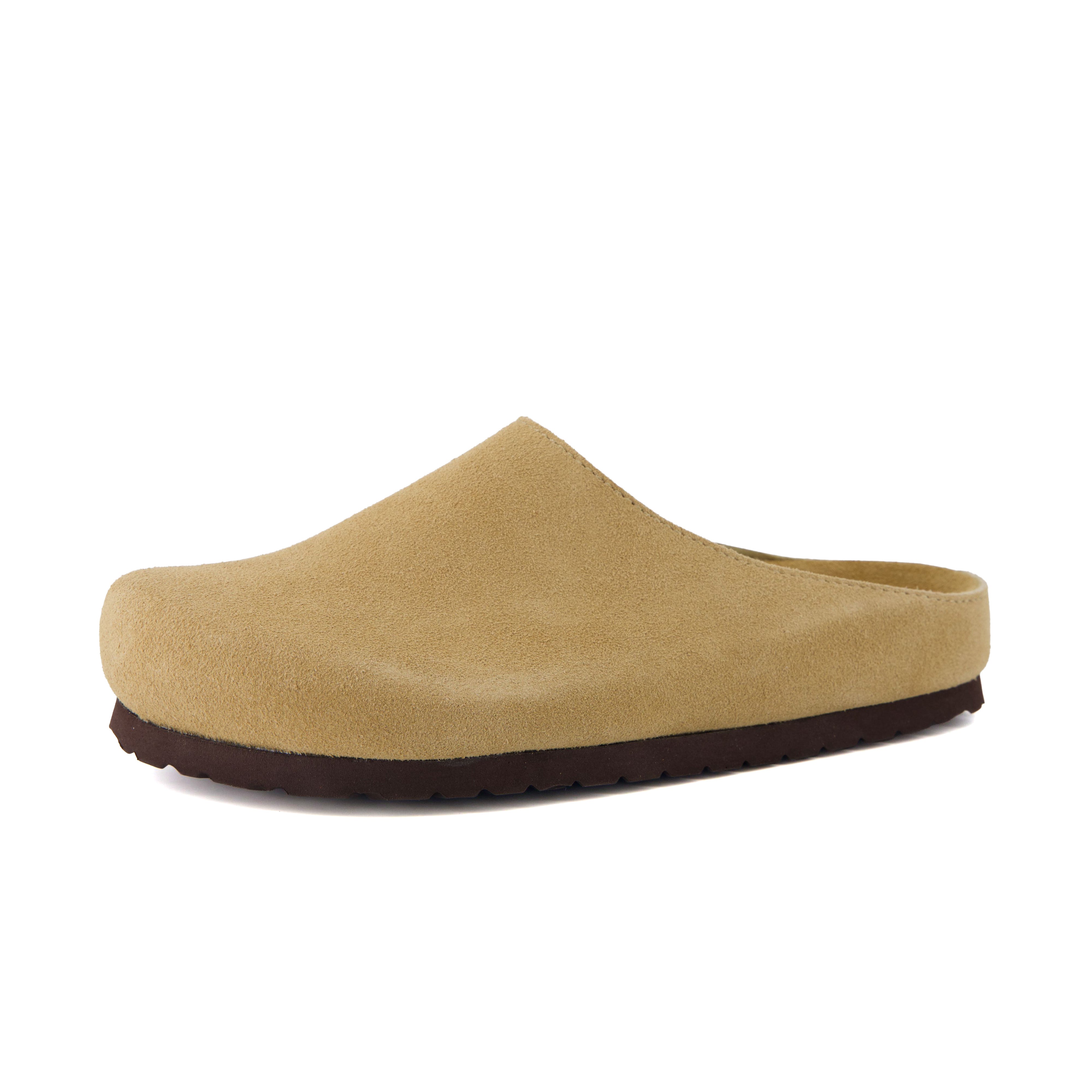 Lute Suede Clogs Sand