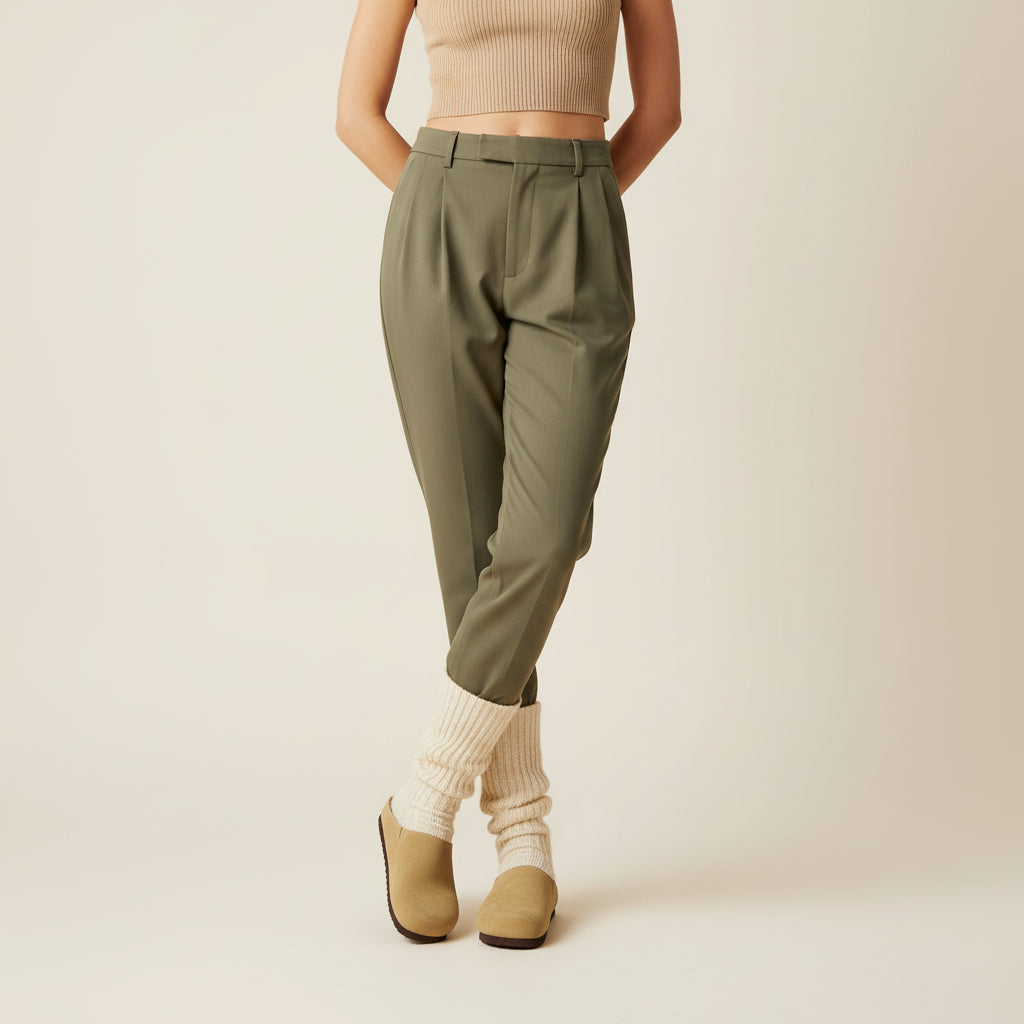 Lute Suede Clogs Sand