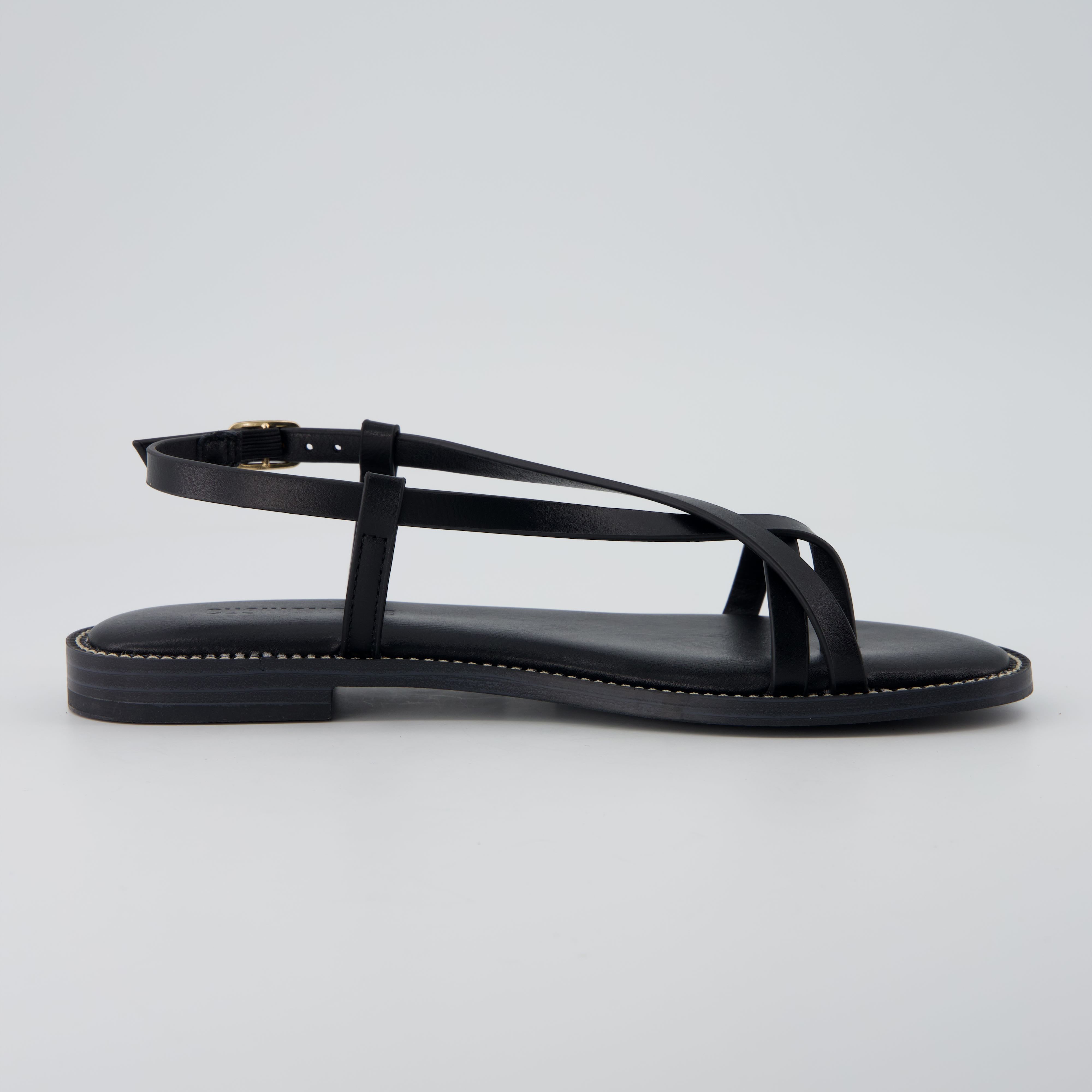 Luxor Flat Sandals Black