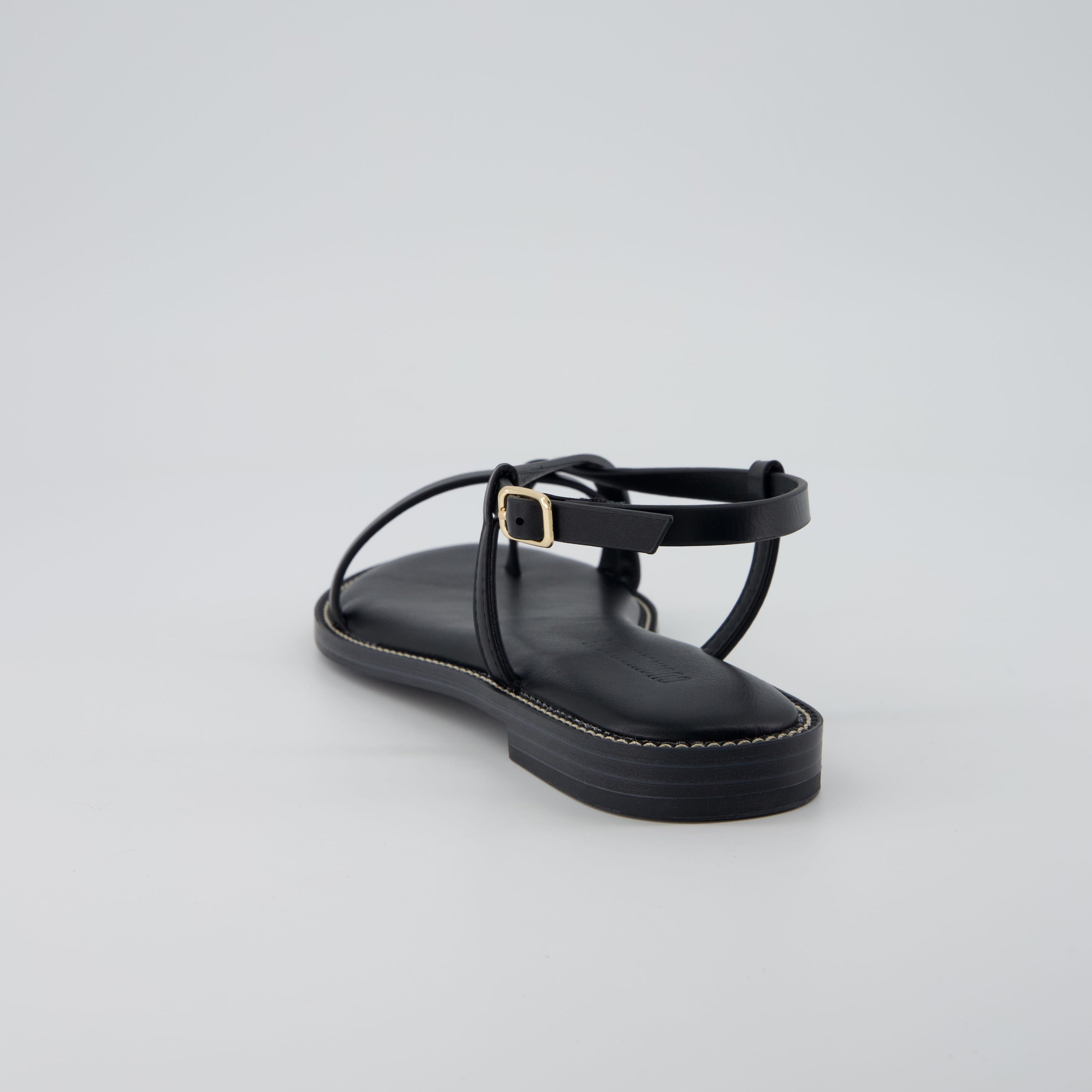 Luxor Flat Sandals Black