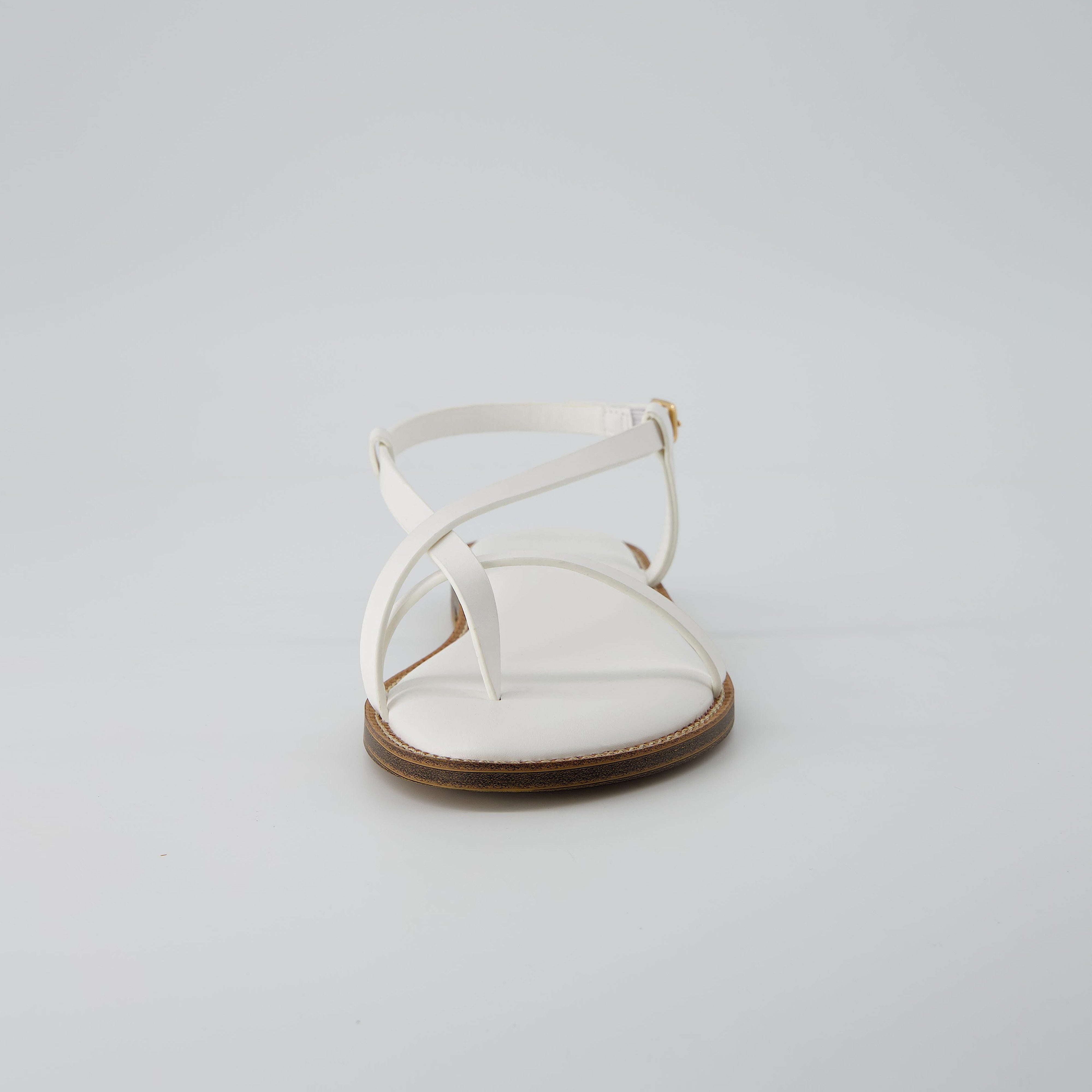 Luxor Flat Sandals White