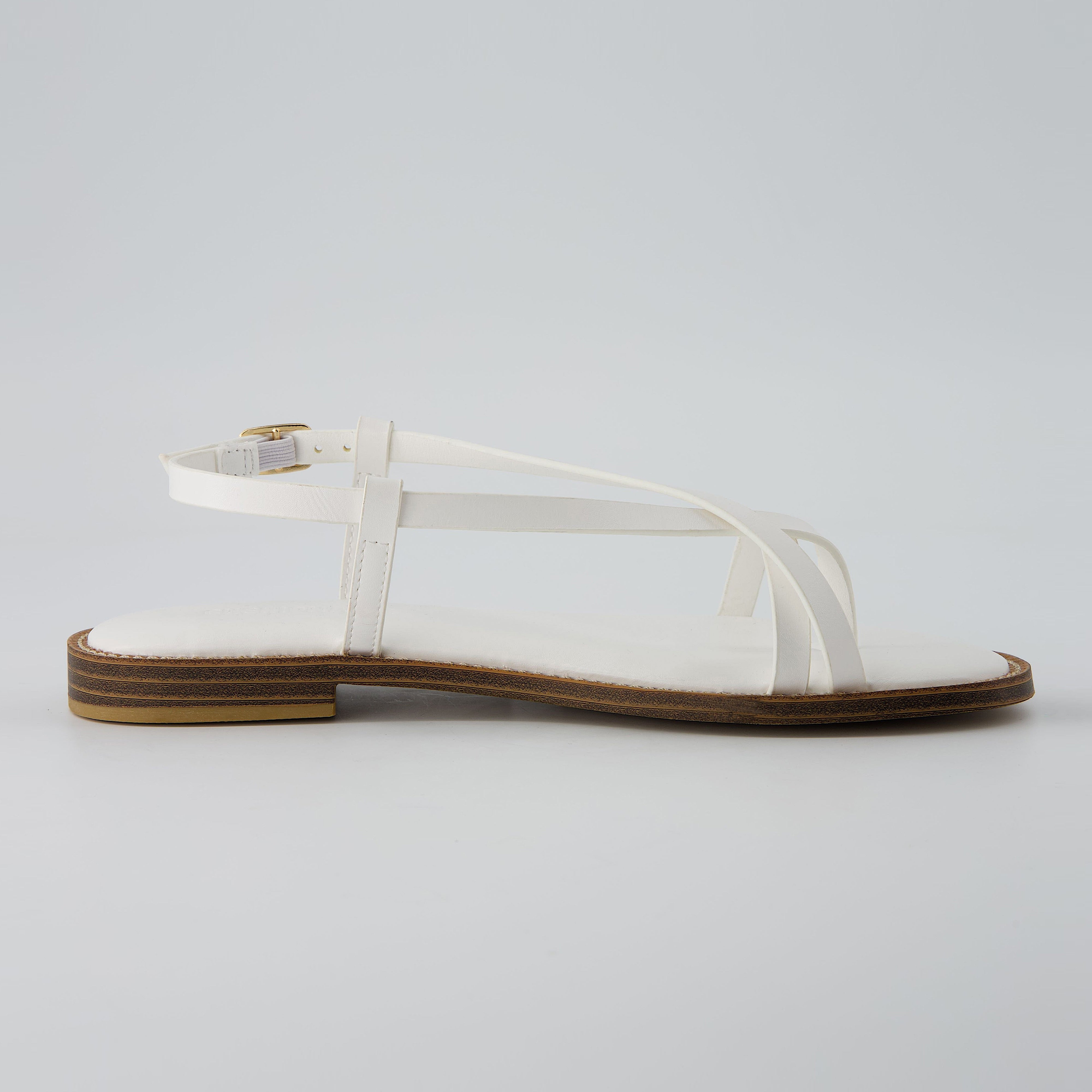 Luxor Flat Sandals White