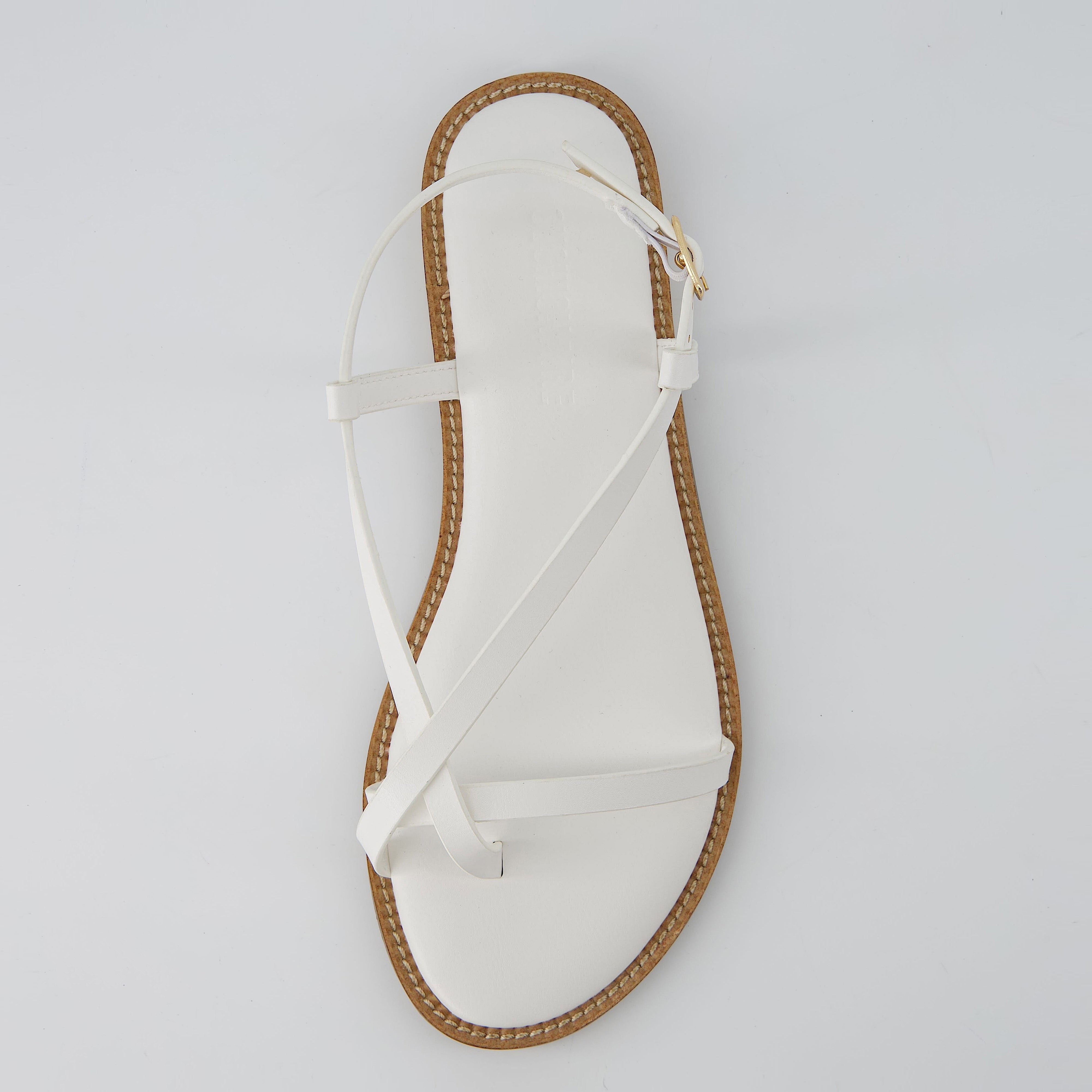 Luxor Flat Sandals White